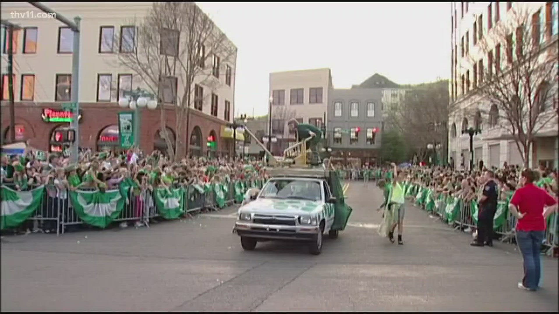 The World's Shortest St. Patrick's Day Parade in Hot Springs announce that Mountain Pine's marching band would be the parade's first this year.