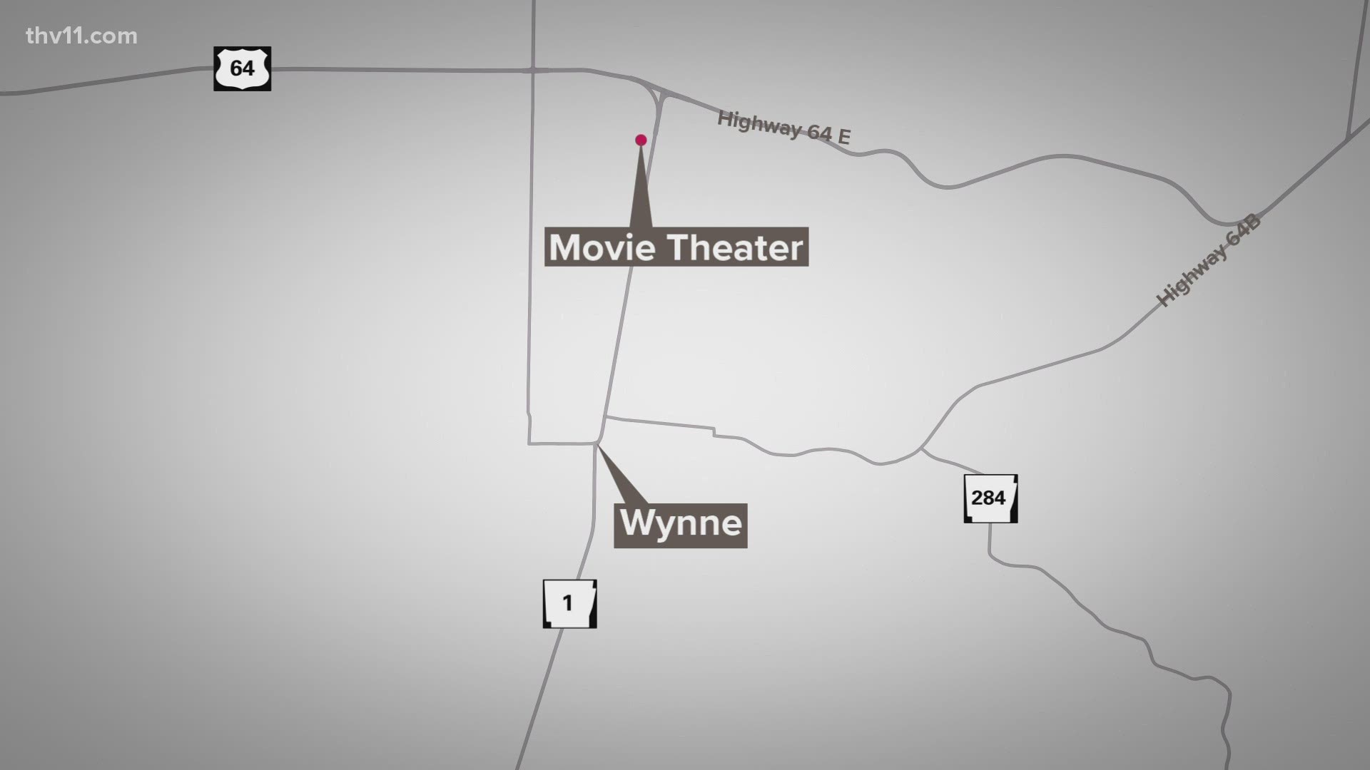 The Wynne Twin Cinema theater" caught on fire overnight.