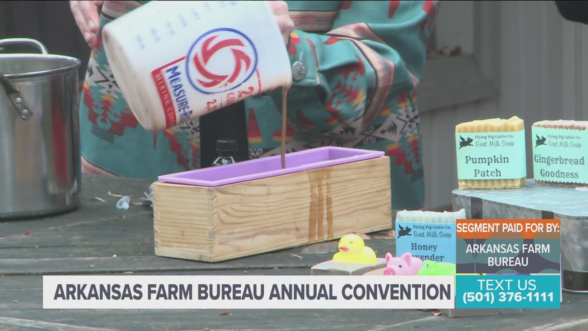 Sara Beth Johnson from the Flying Pig Cattle Co. tells us more about the homemade products you can find at the Arkansas Farm Bureau's Annual Convention.