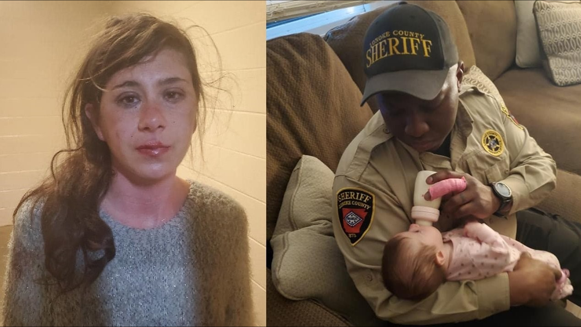 After her arrest, deputies learned she left a 2-year-old and a 2-month-old alone at her house in rural Lonoke County.