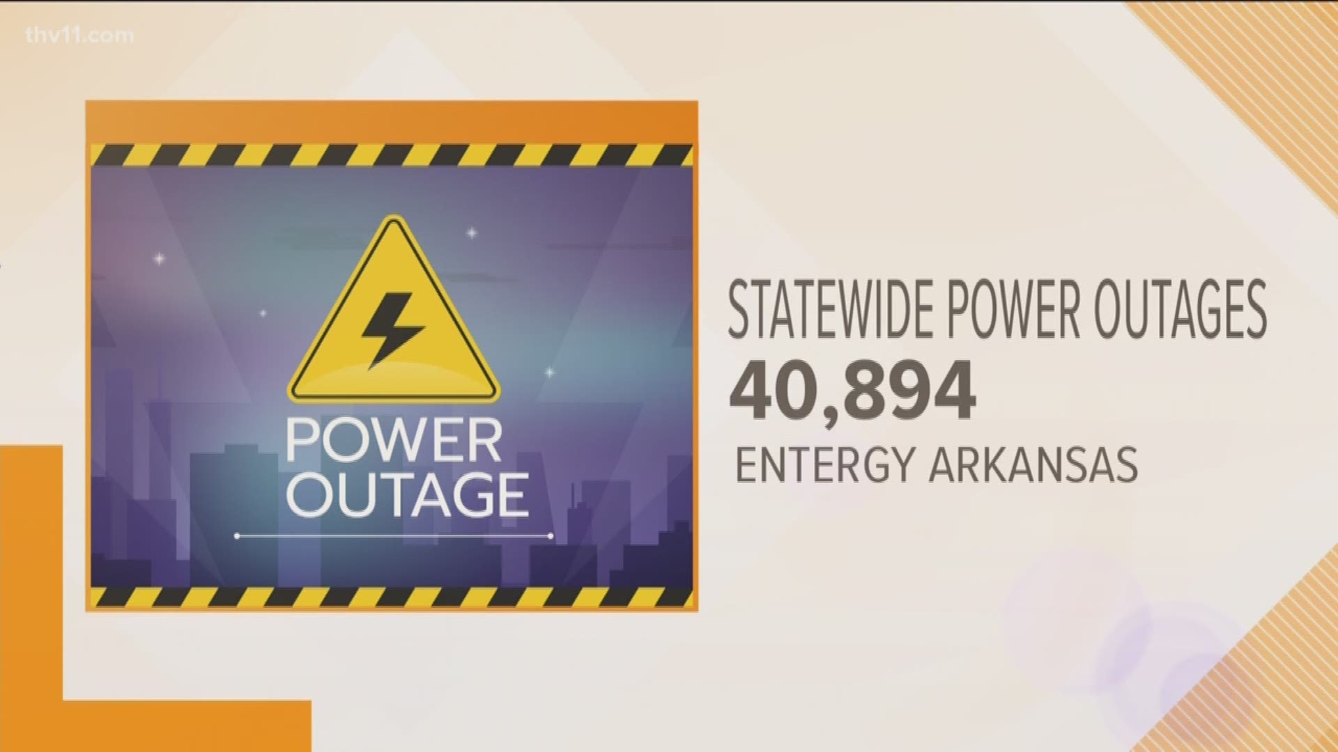 St. Francis, Chicot, Ashley, Pulaski, and Cross counties carry the bulk of power outages across the state