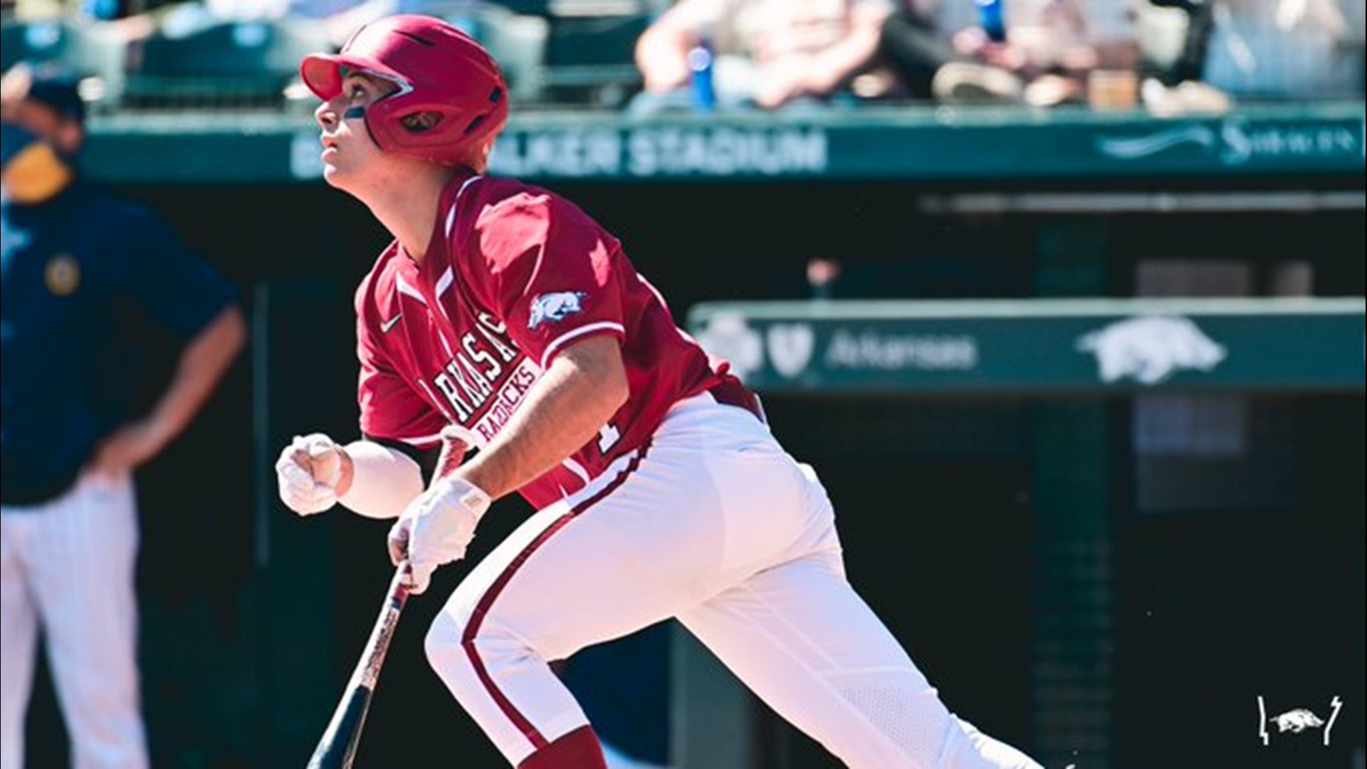 Moore's 2-run home run in the 7th put Arkansas in front for good. On the night, Moore was 2-4 with two home runs and three RBI, his second multi-HR game of the year