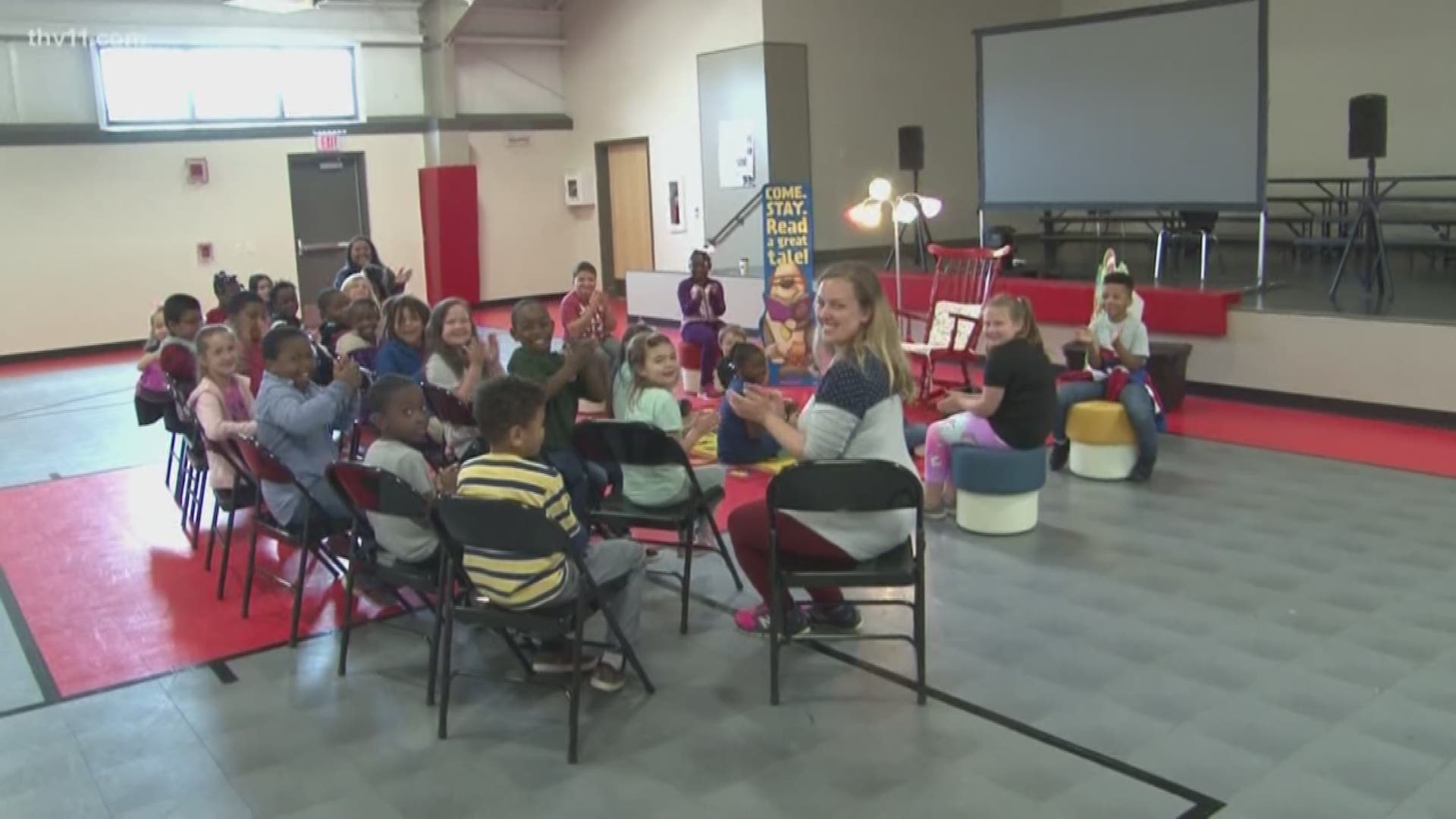 The purpose of the roadtrip is to show second graders a good time with books, but sometimes it takes work. Here's what happened today at Murrell Taylor Elementary.