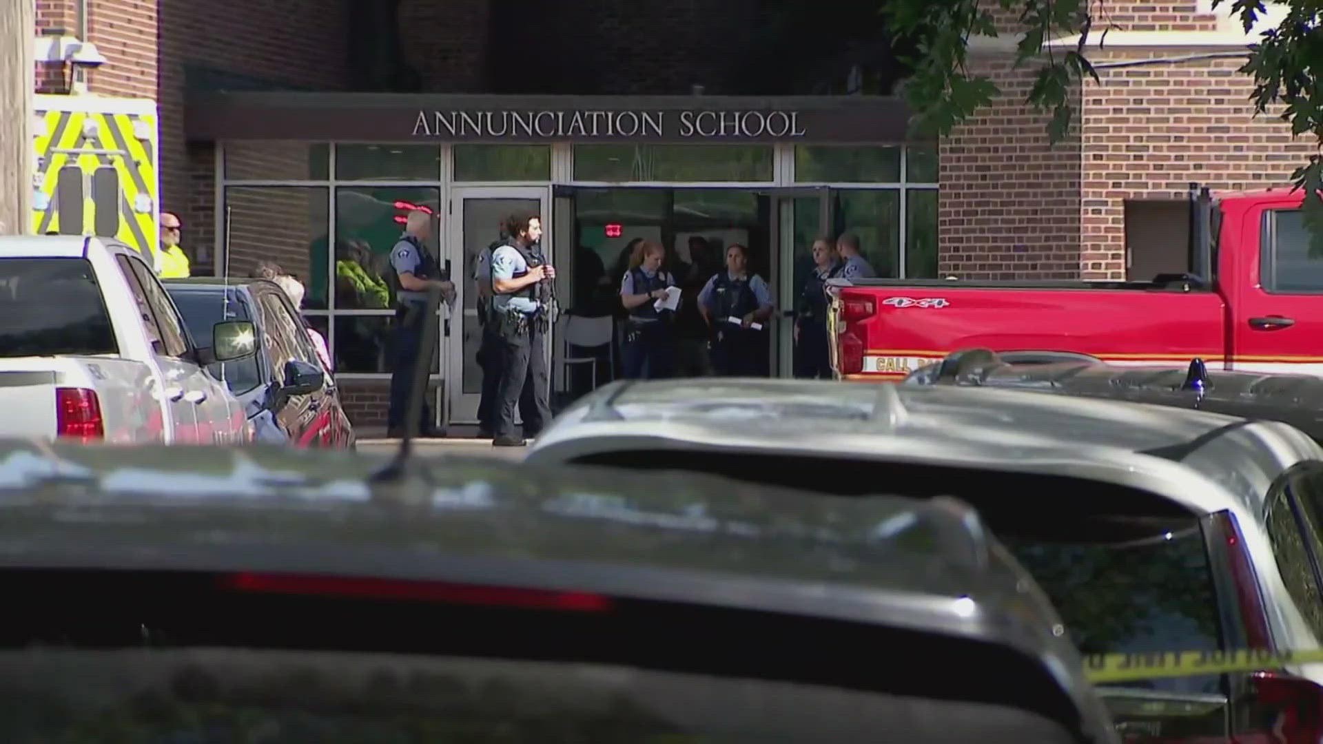 Police confirmed that three are dead, 2 of them children, and 17 are injured after a shooting at a Catholic school in Minneapolis this morning. 