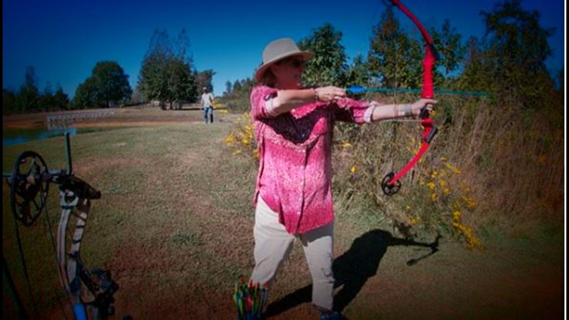 THV11 Storyteller Theba Lolley takes archery lessons with the Arkansas Game & Fish Commission.