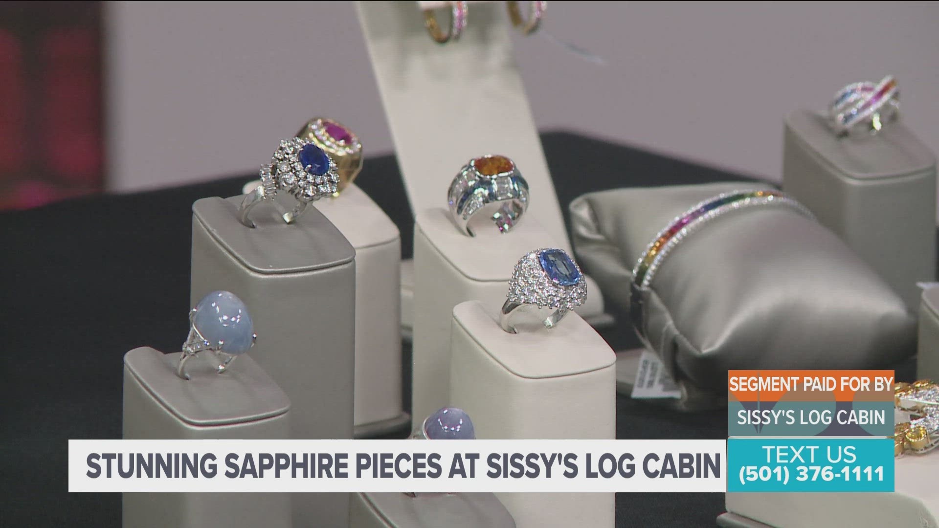 Jim Englehorn tells us about sapphire statement pieces they have at Sissy's Log Cabin.