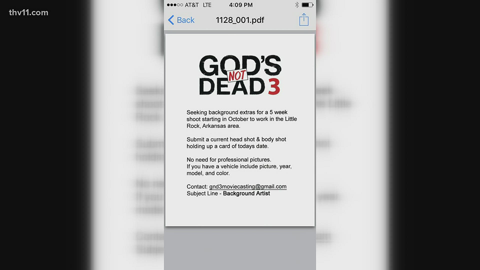 How to apply to be in the cast of "God's Not Dead 3."