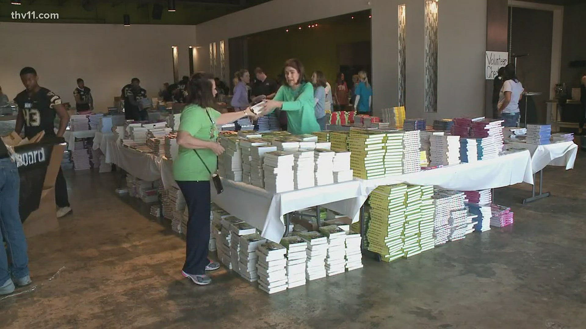 A sorority is donating books to Little Rock because less than 38% of Little Rock students are achieving their reading marks.