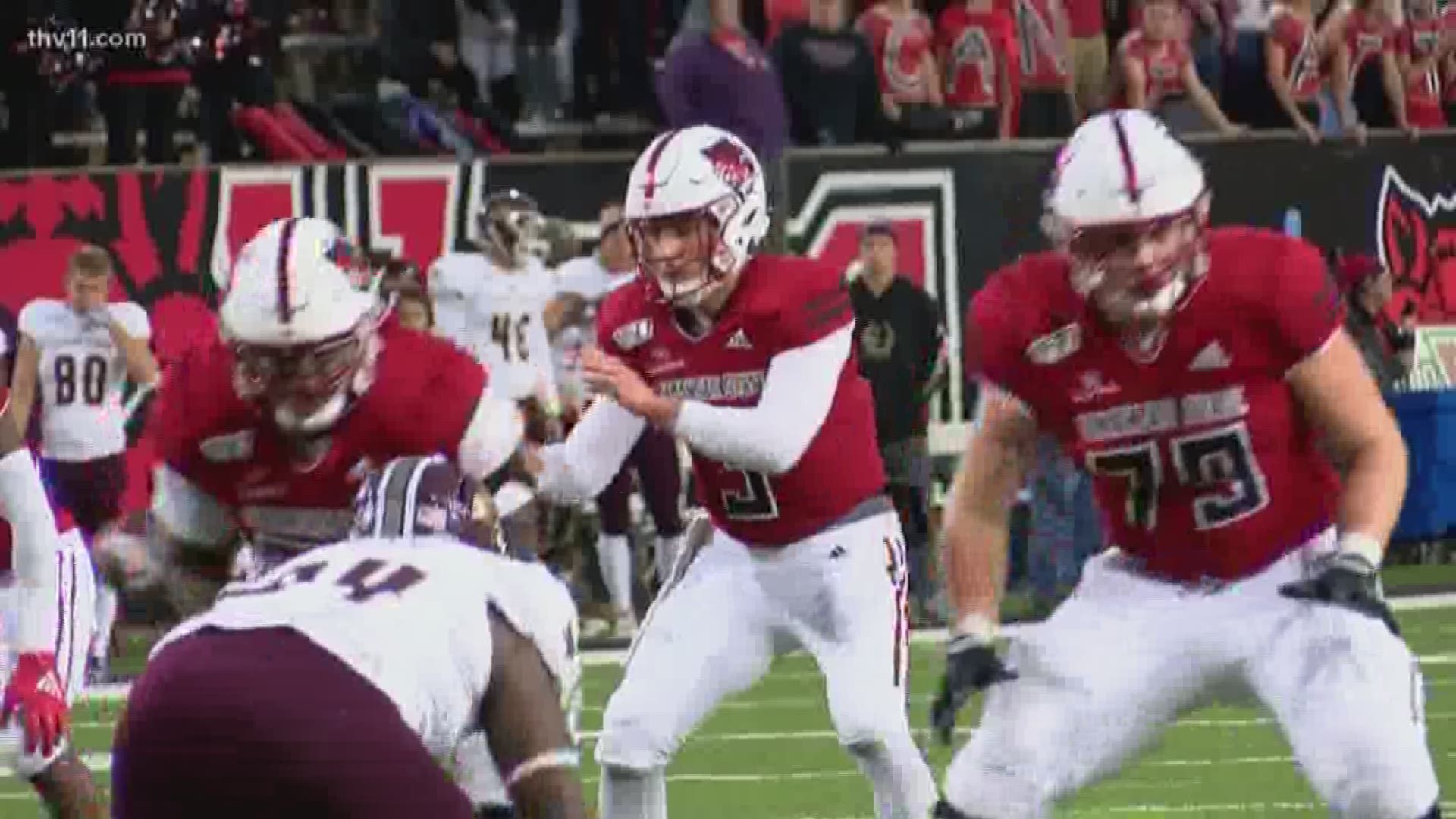 A-State cruises past Texas State 38-14