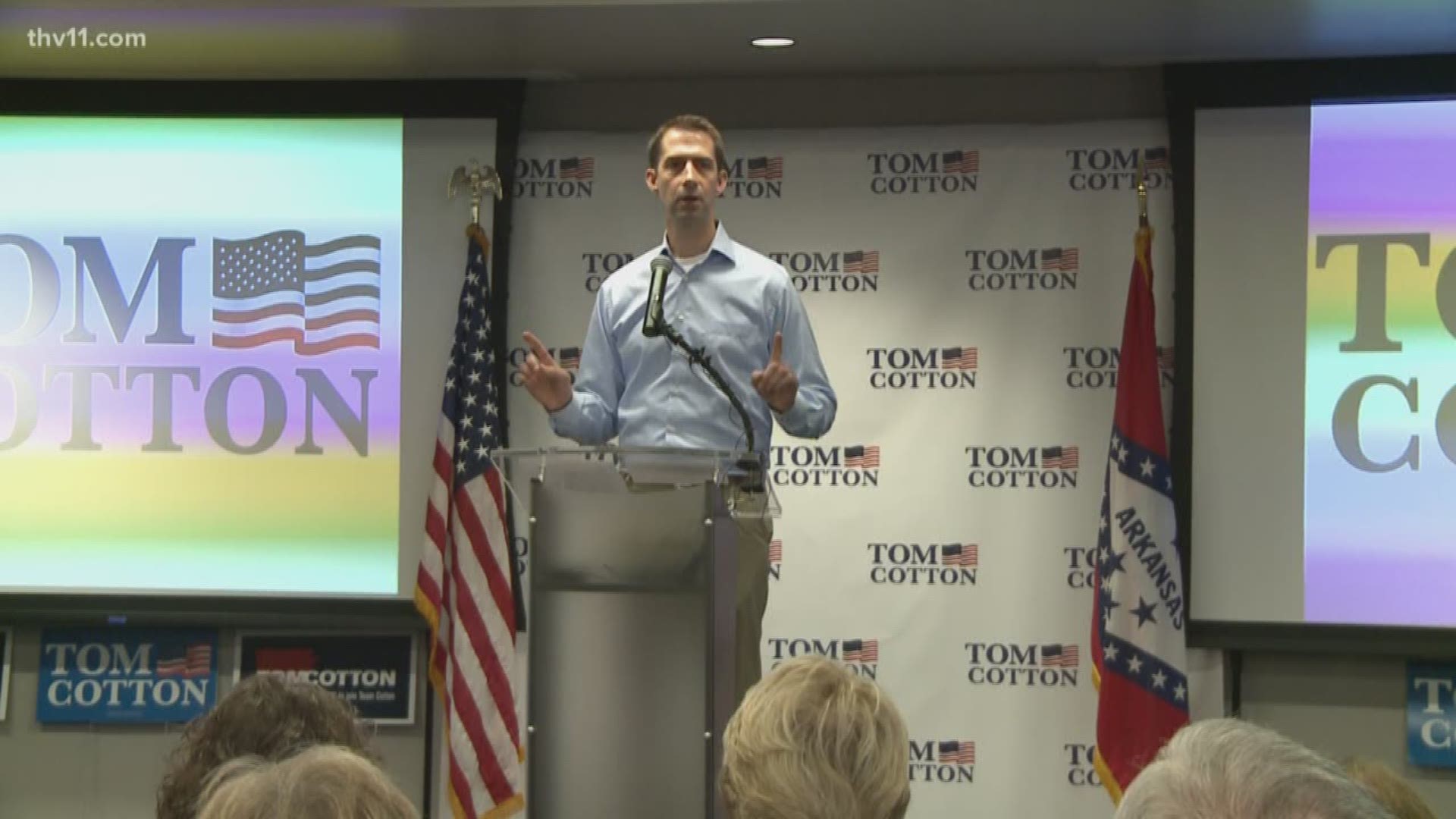 Strong words against Iran from Senator Cotton, saying we could absolutely go to war.