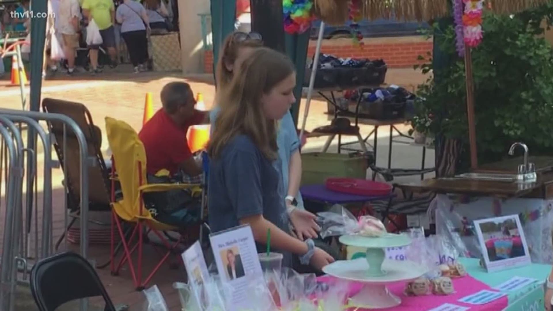 A 13-year-old girl in Little Rock girl baked cookies, selling them at school and at the downtown LR farmer's market, and donated the money to CARTI Medical Center.