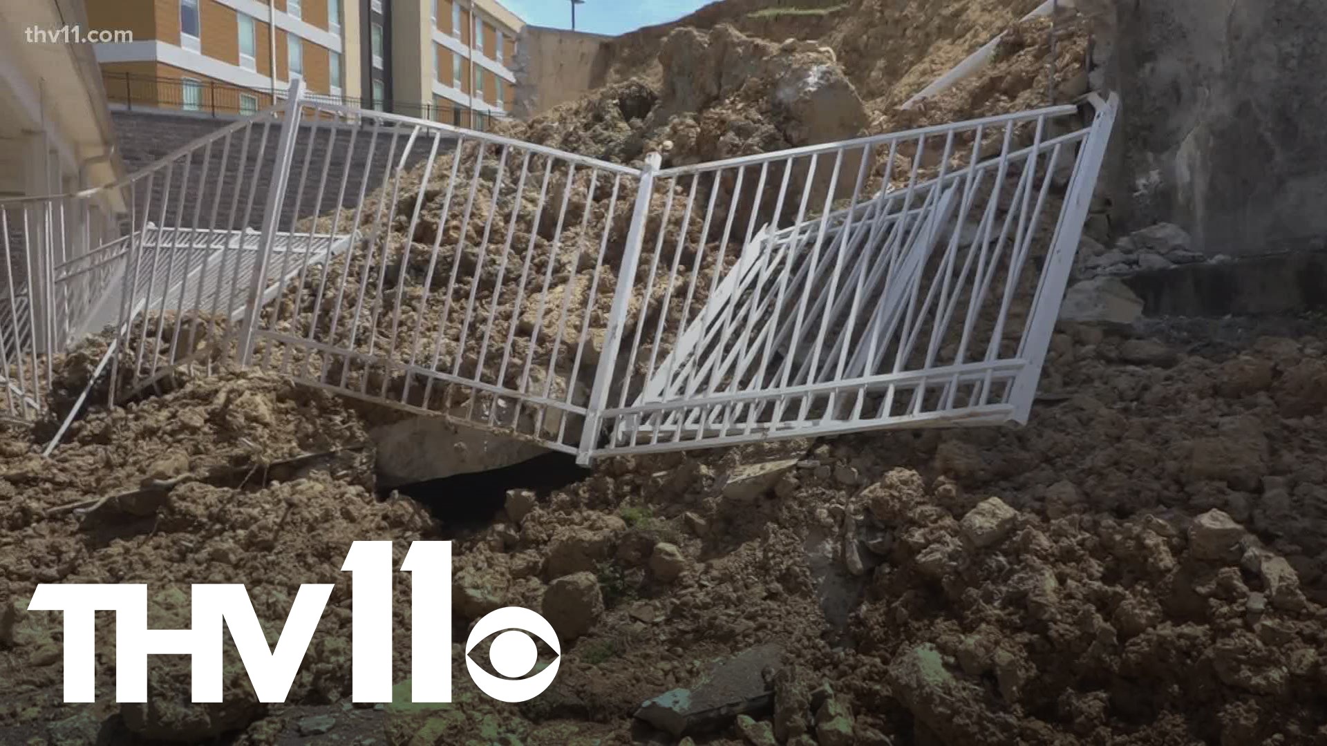 A landslide at the condominiums near Catalina Circle in Hot Springs is being evaluated by an insurance agency and a geologist.