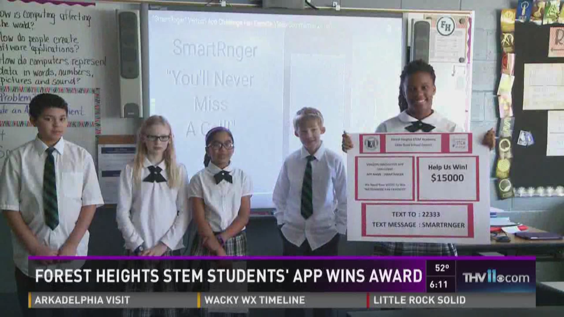 Forest Heights students' app wins award