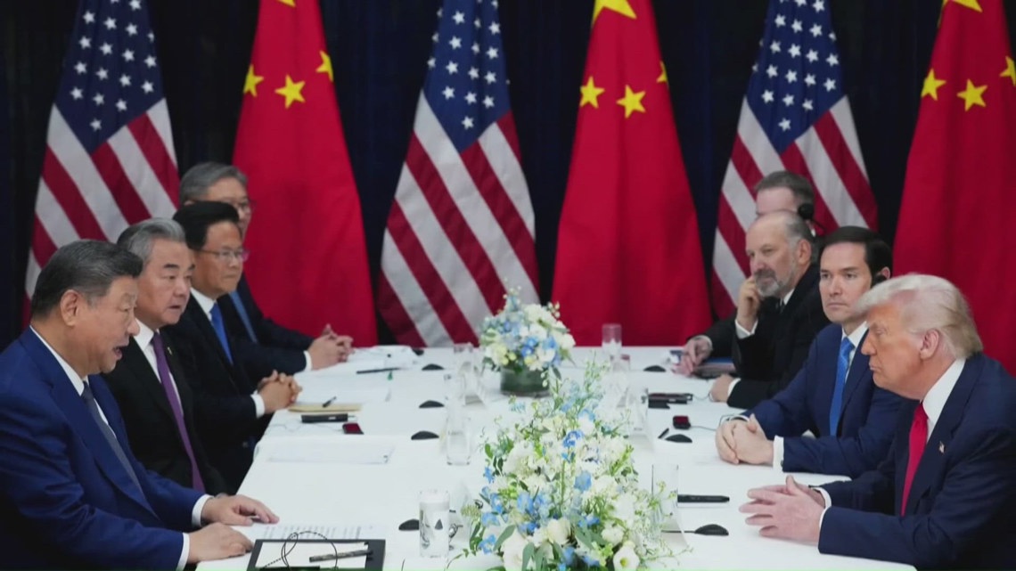 Trump arrives in China for summit with Xi Jinping | thv11.com