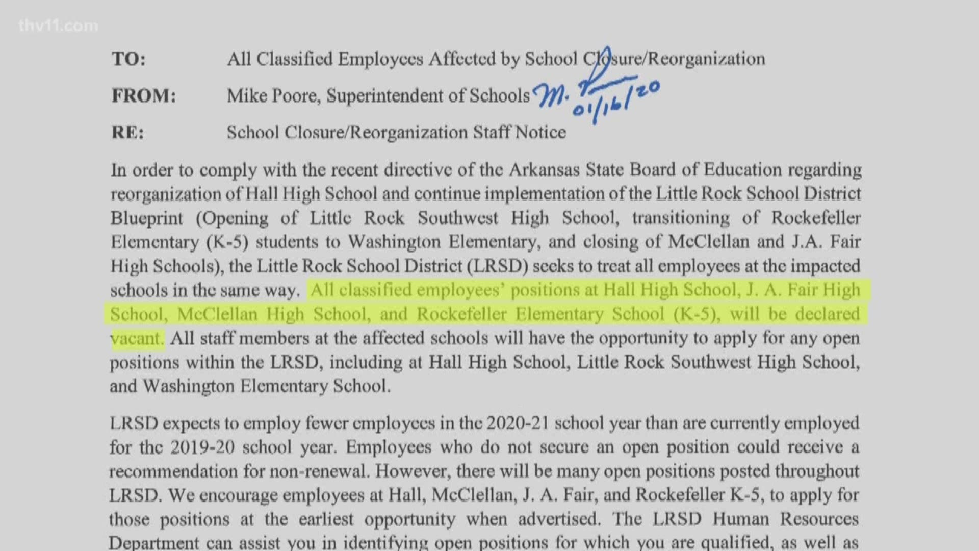 There's been a lot of fears and confusion going around for the past 24 hours in the LRSD community after an email sent out yesterday by the superintendent.