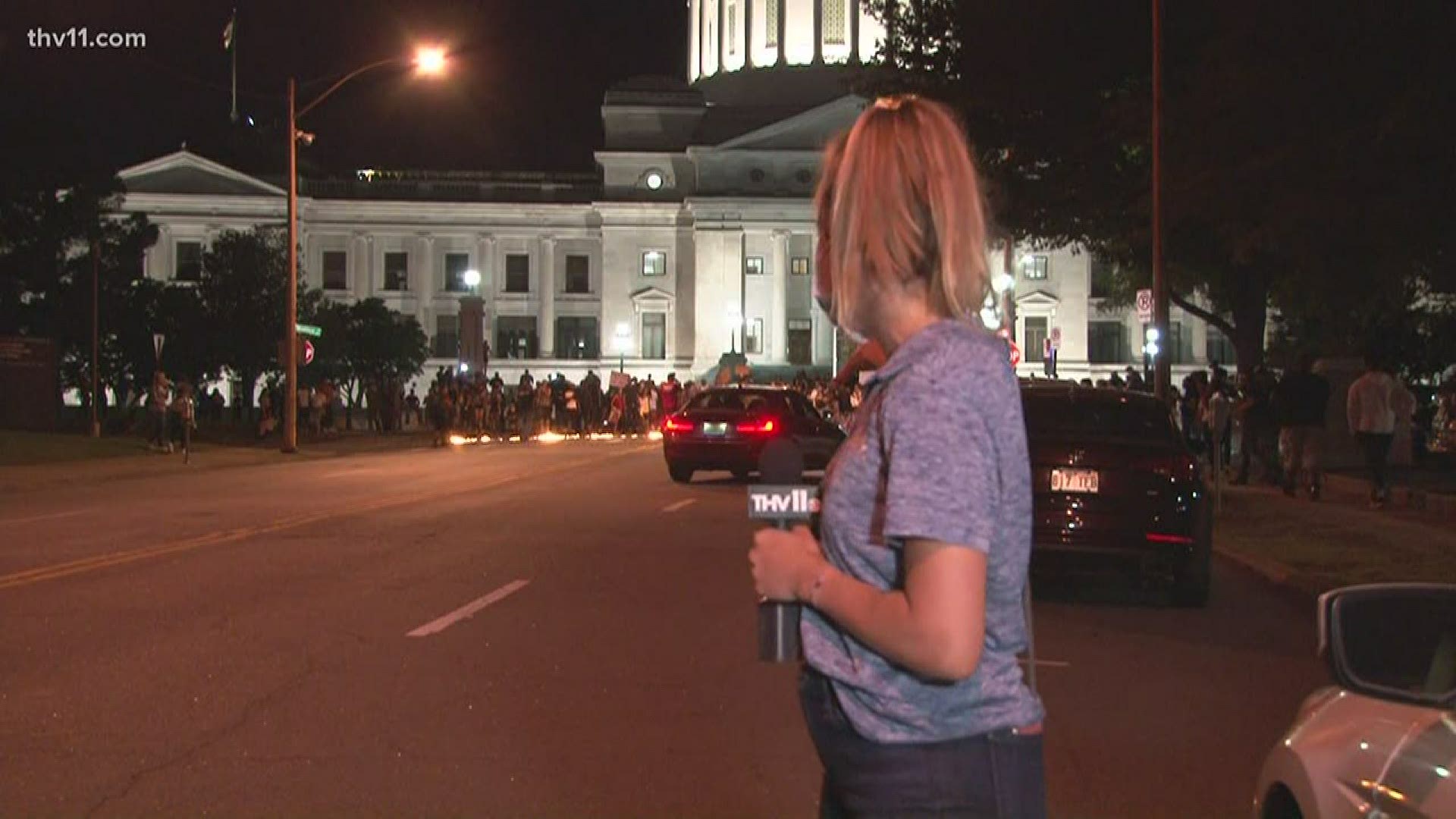 Protests continue for a second night all across central Arkansas. The State Capitol in Little Rock and the streets of Conway were where several gathered.