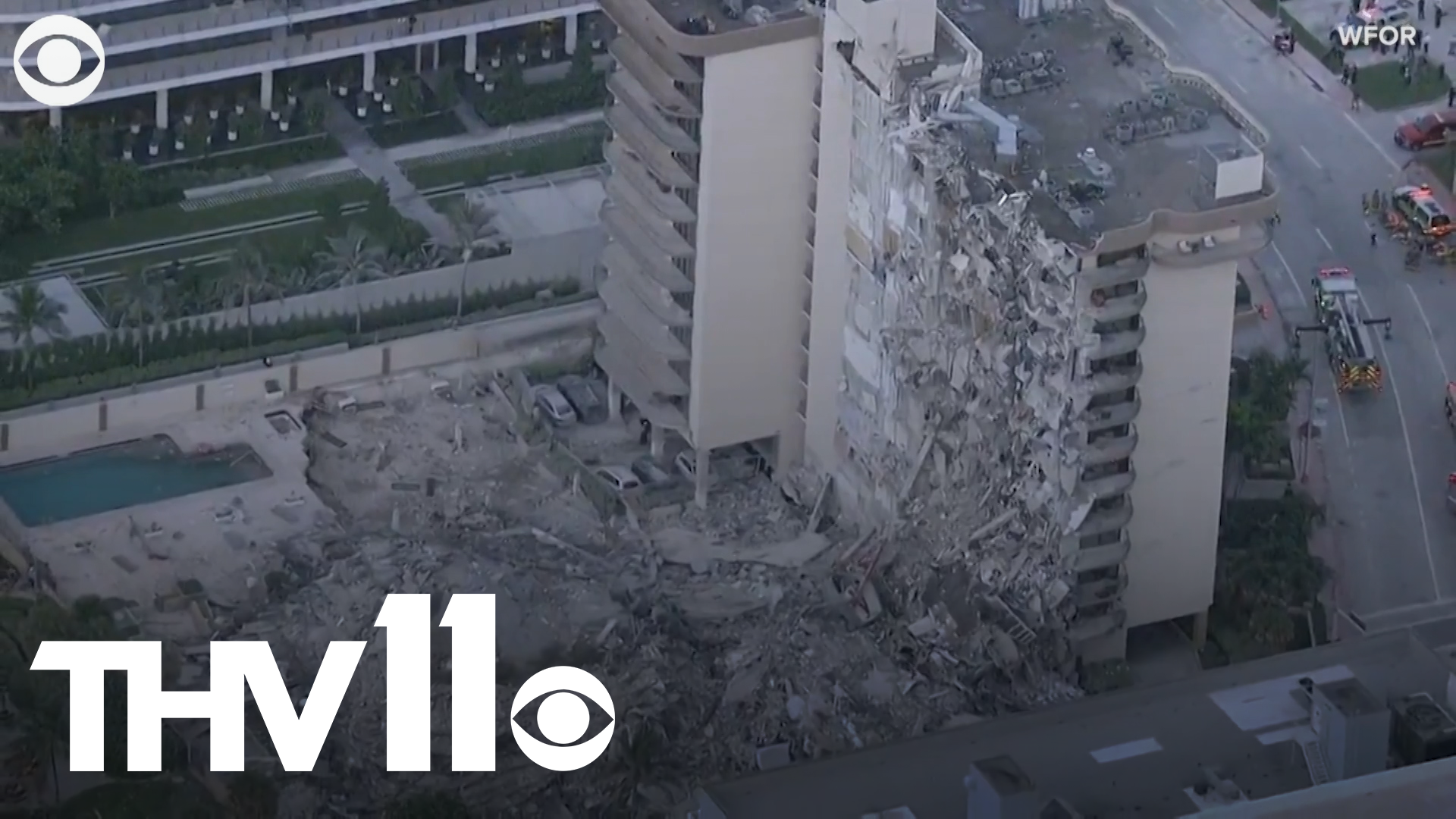 A 12-story apartment building in Miami-Dade County, Florida partially collapsed early Thursday morning. The mayor of Surfside says at least one person has died.