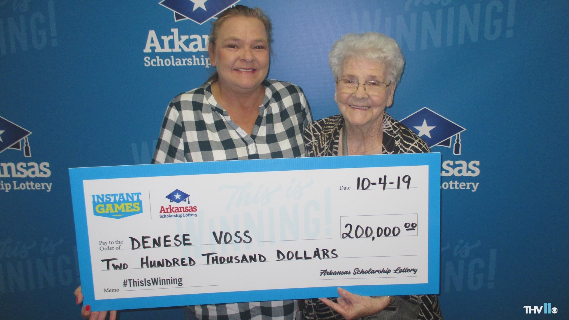 Denese Voss from Mabelvale claimed $200,000 two years after dreaming she would "win big money with the number 16."