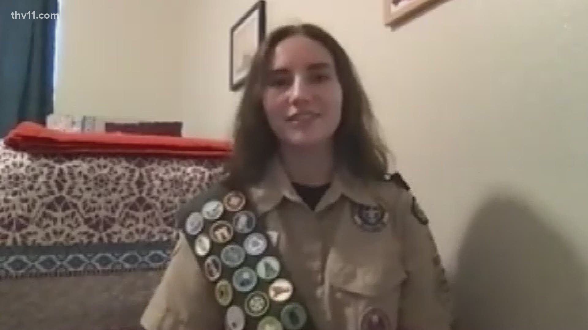 18-year-old Diana Ashley of Conway just became one of the nation’s first female Eagle Scouts.
