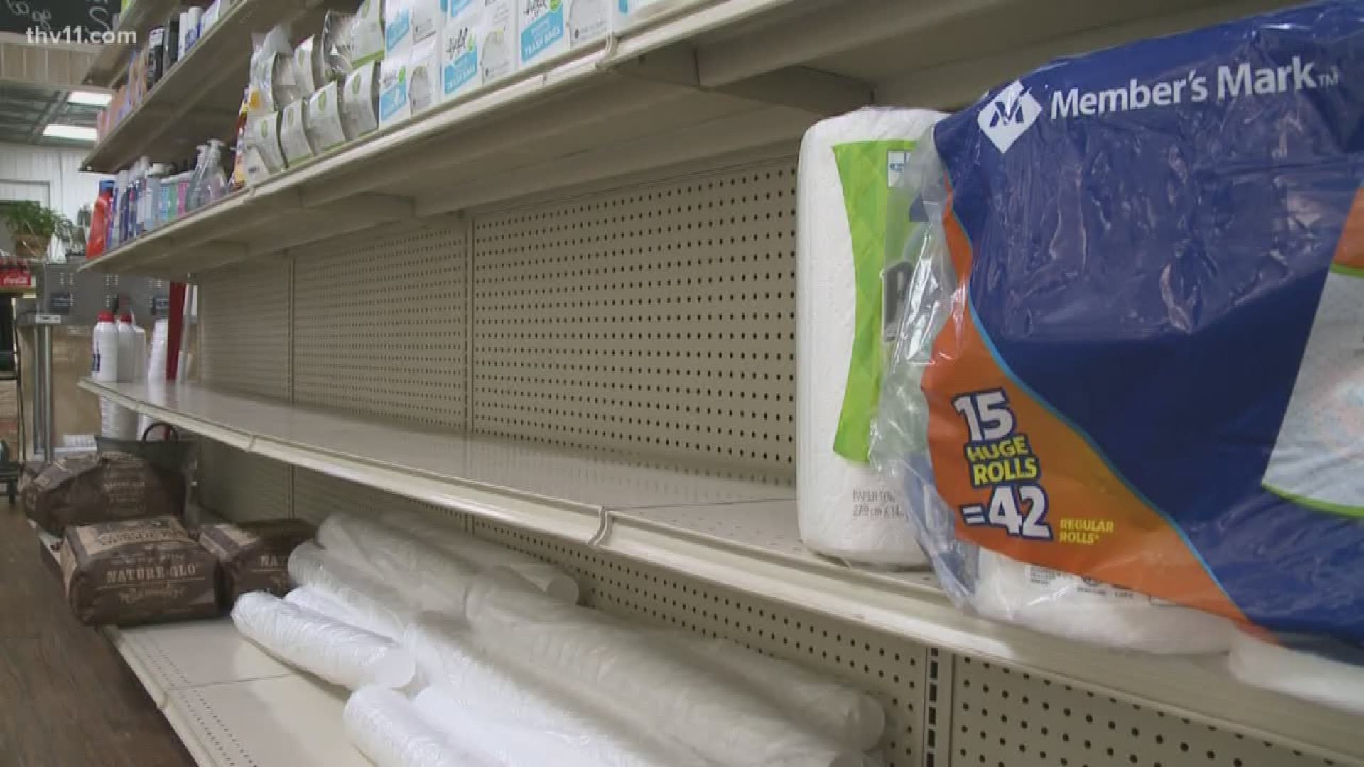 Grocery stores across town have seen an influx of customers after today's news.
