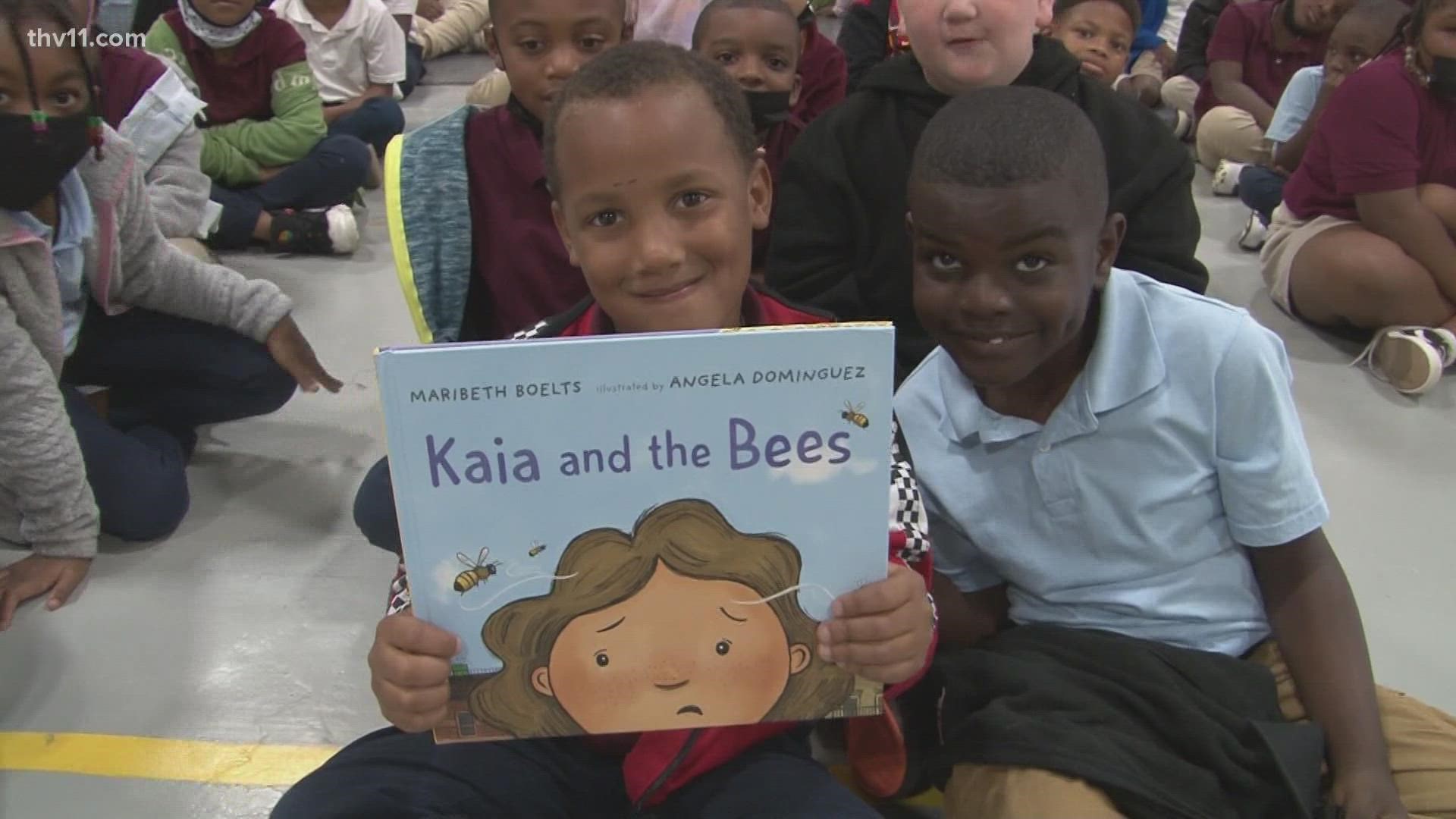 Craig O'Neill continued his Reading Roadtrip this time with 2nd graders at L.L. Elementary Elementary to read Kaia and the Bees.