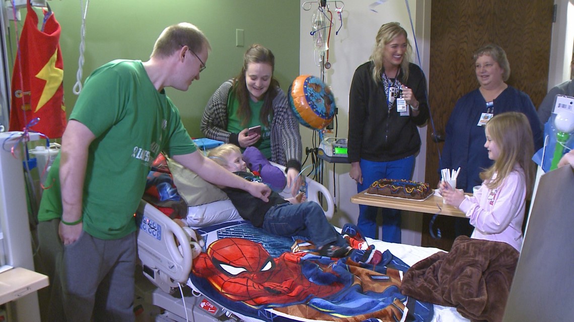 Celebration after successful kidney transplant for four-year-old ...