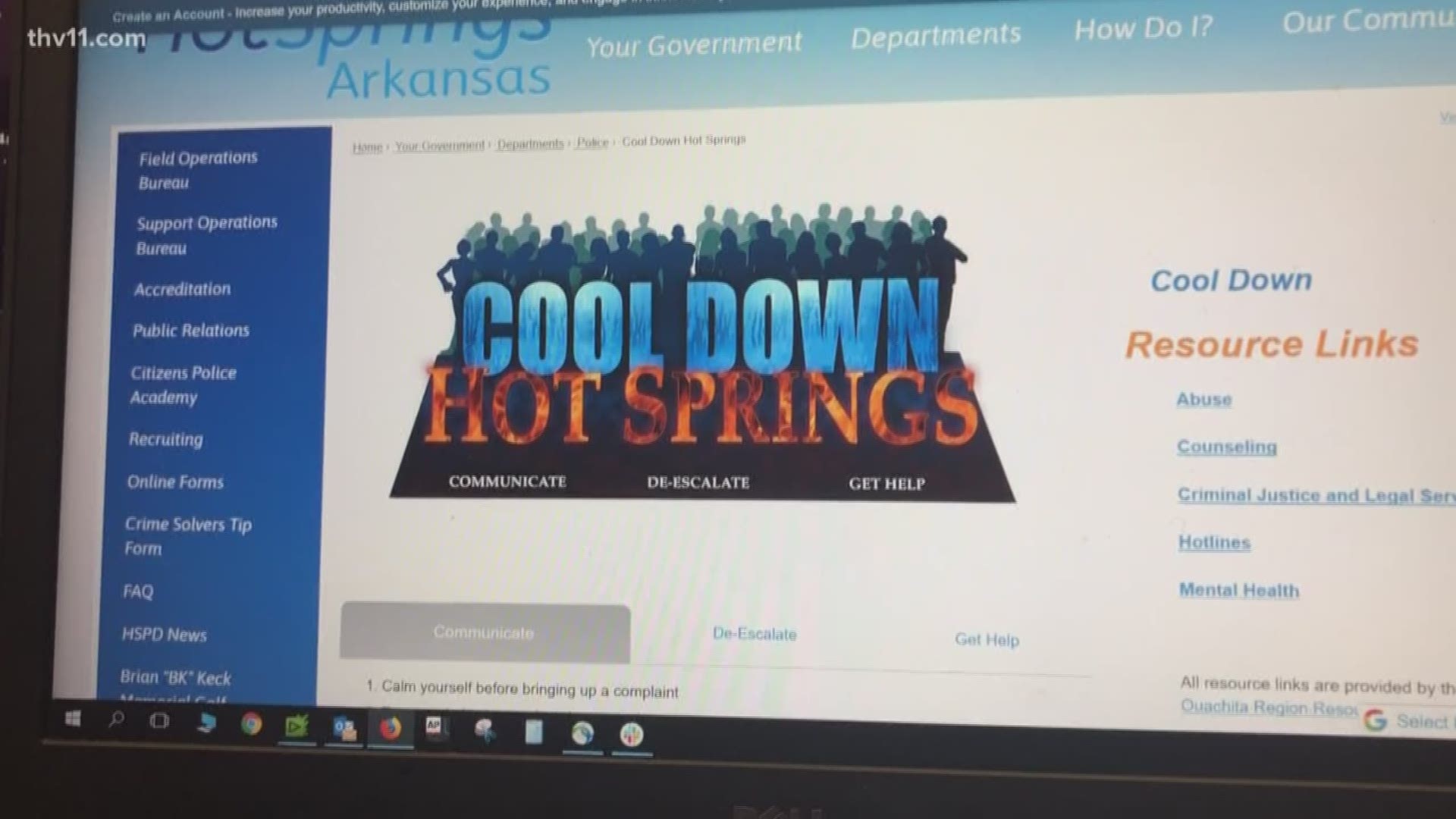 It has already been an abnormally violent time in Hot Springs this season, but the police are taking to the web to try to cool the tension.