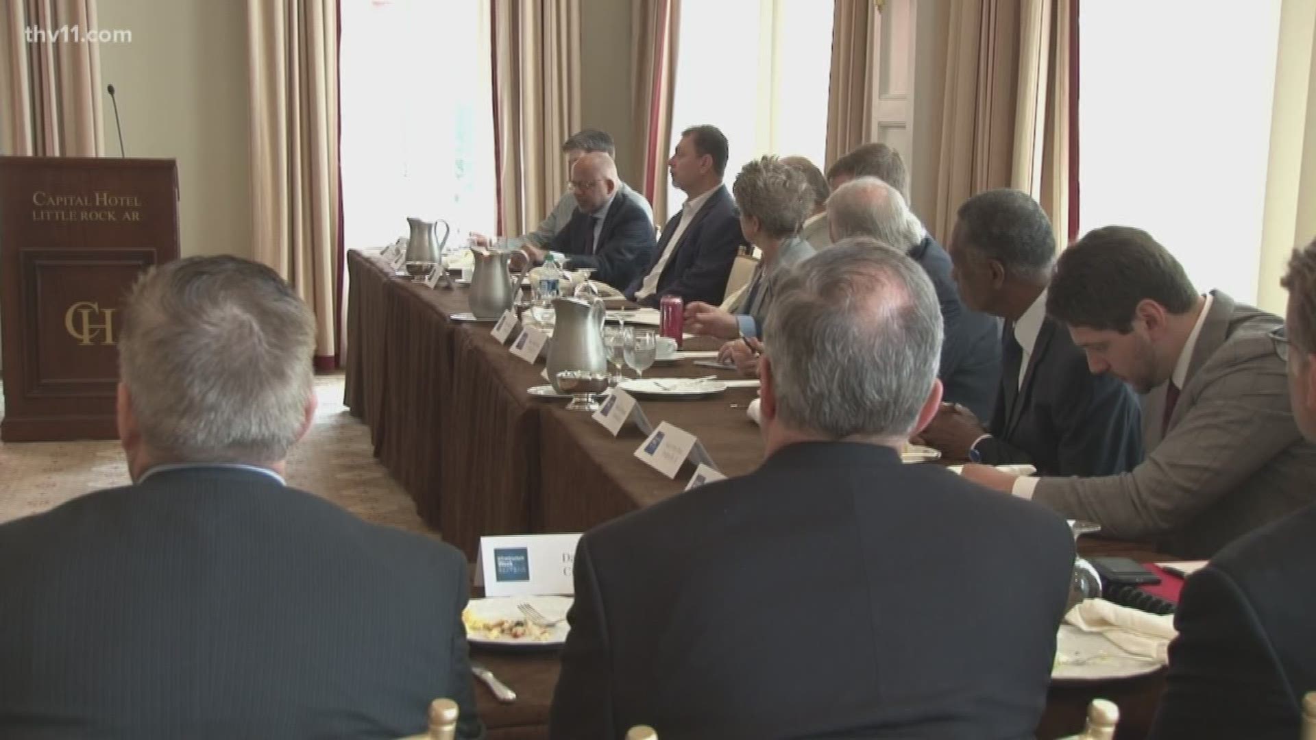 In Little Rock, political and business leaders got together this morning.