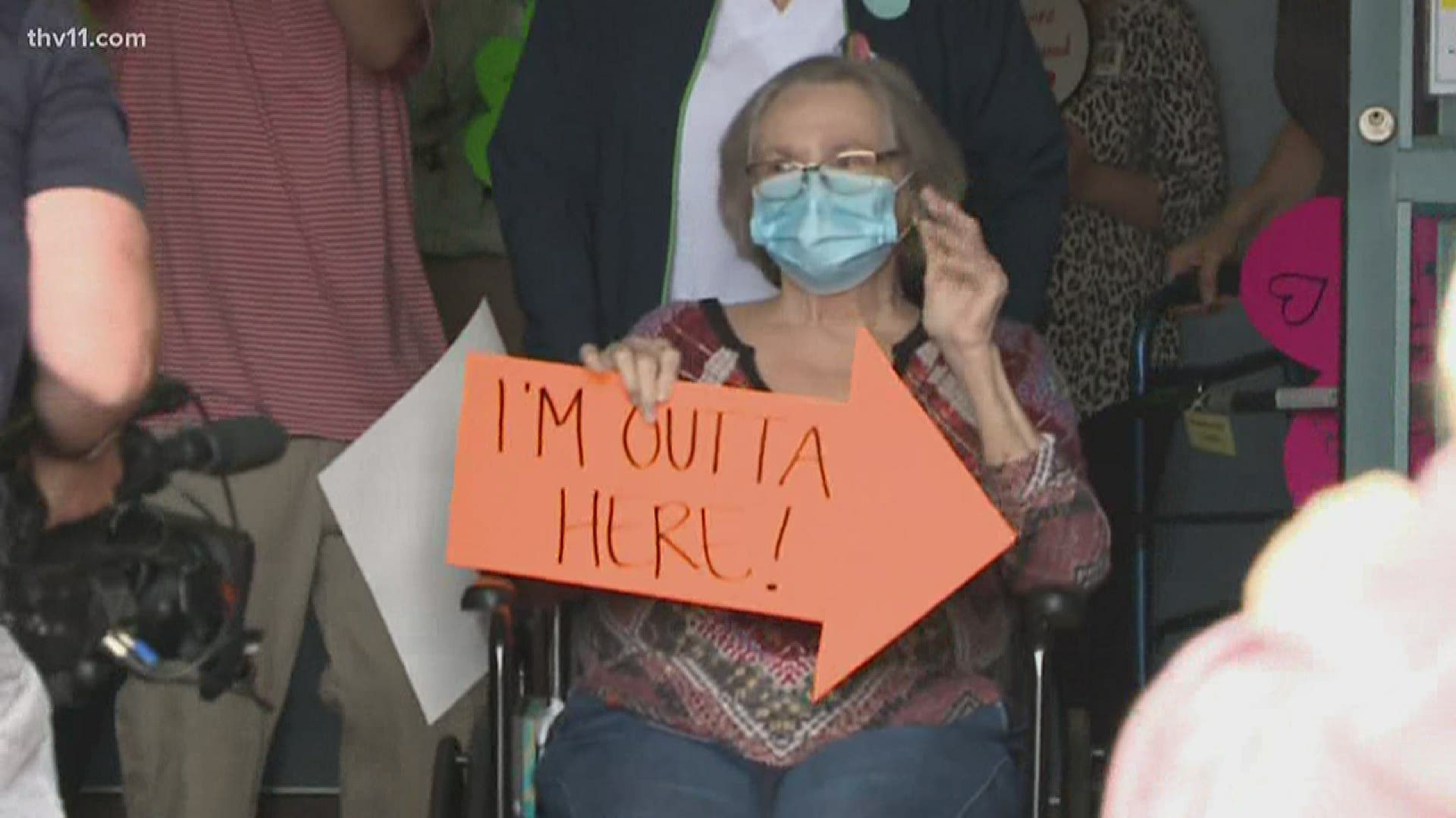 There's hope and a lot of happy tears today in Saline County. An elderly woman said goodbye to all her health care providers during a weeks long COVID-19 fight.