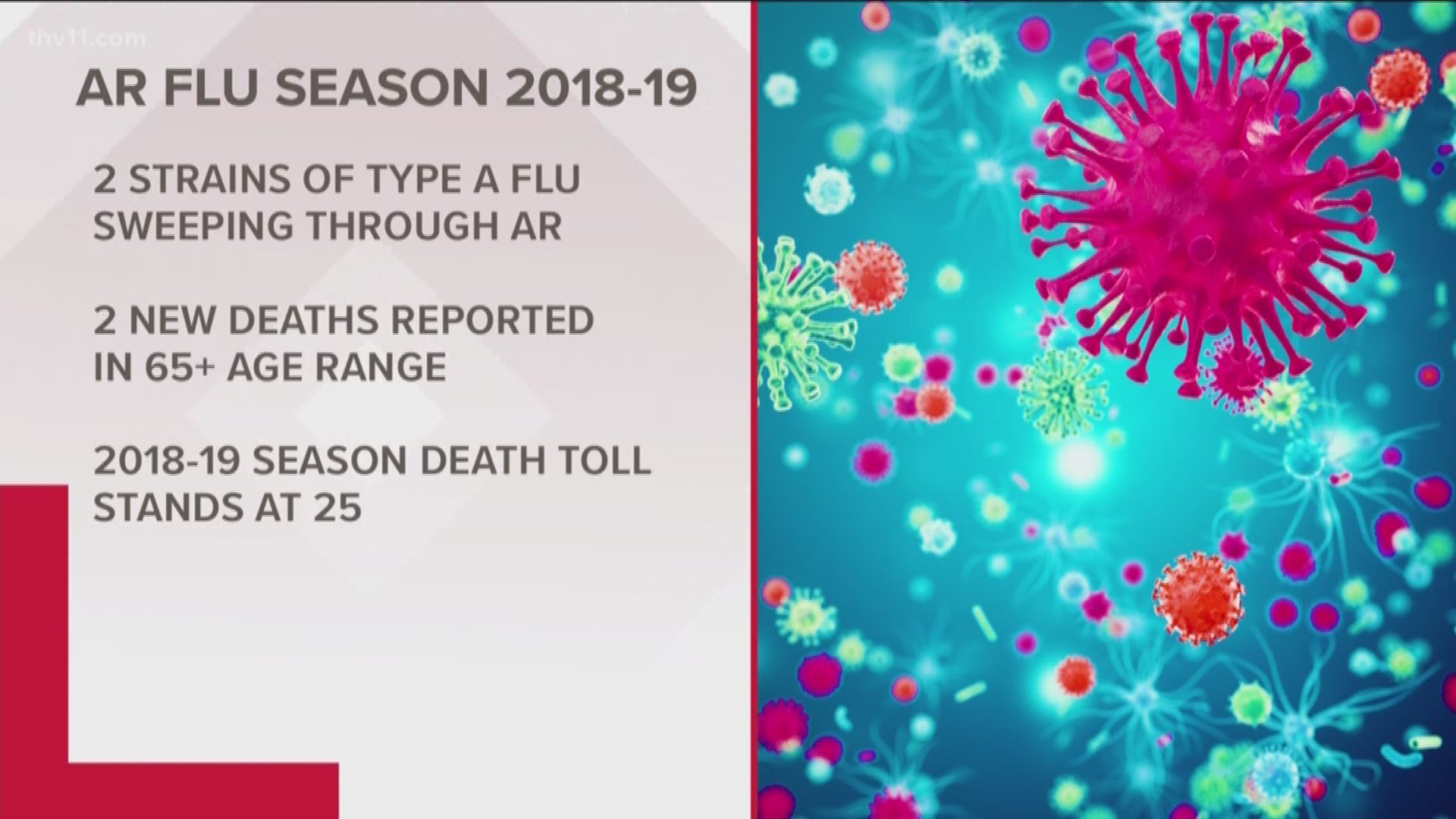 Two different strains of "type A" flu are sweeping through Arkansas homes, schools and offices.