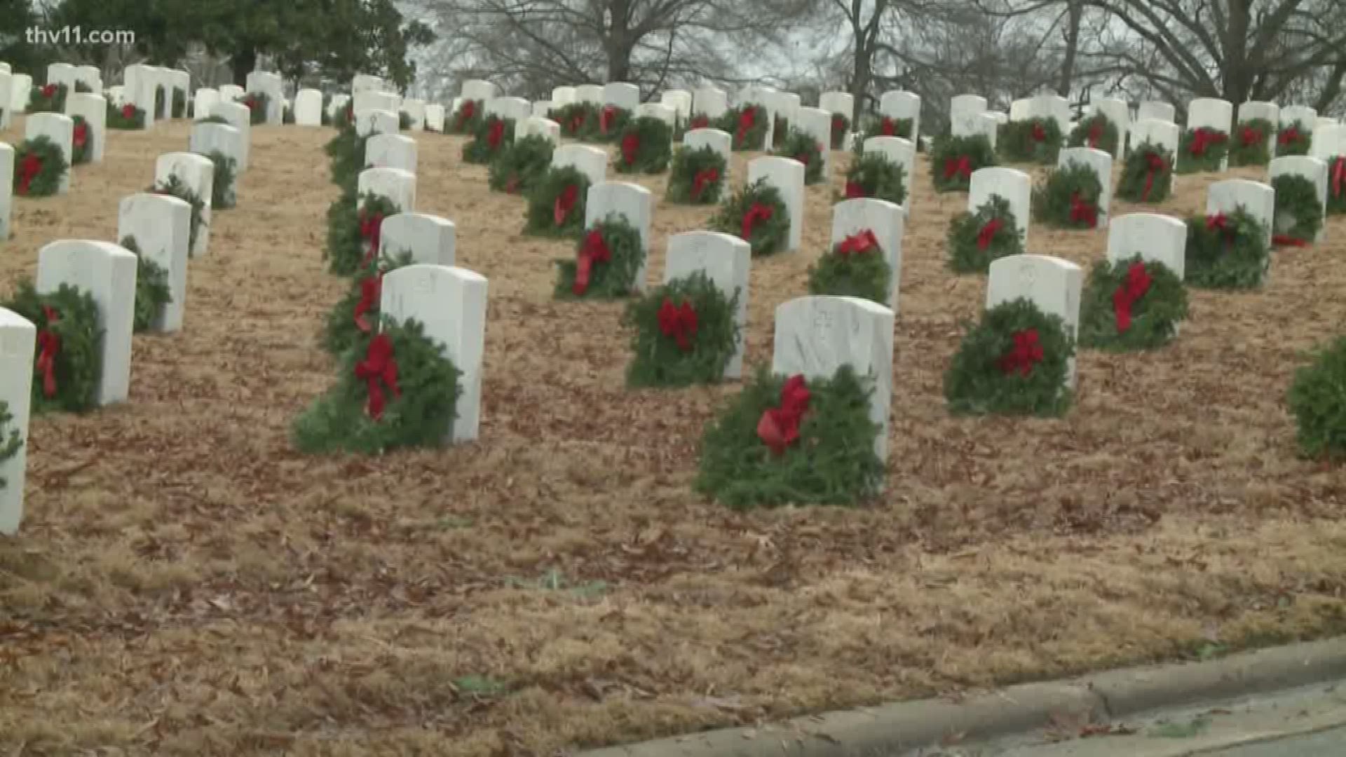 Our fallen veterans were honored today with wreaths at the Little Rock National Cemetery.