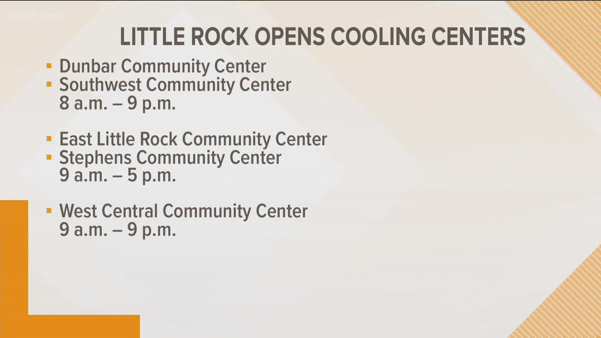 Little Rock is reopening cooling centers to combat the heat.