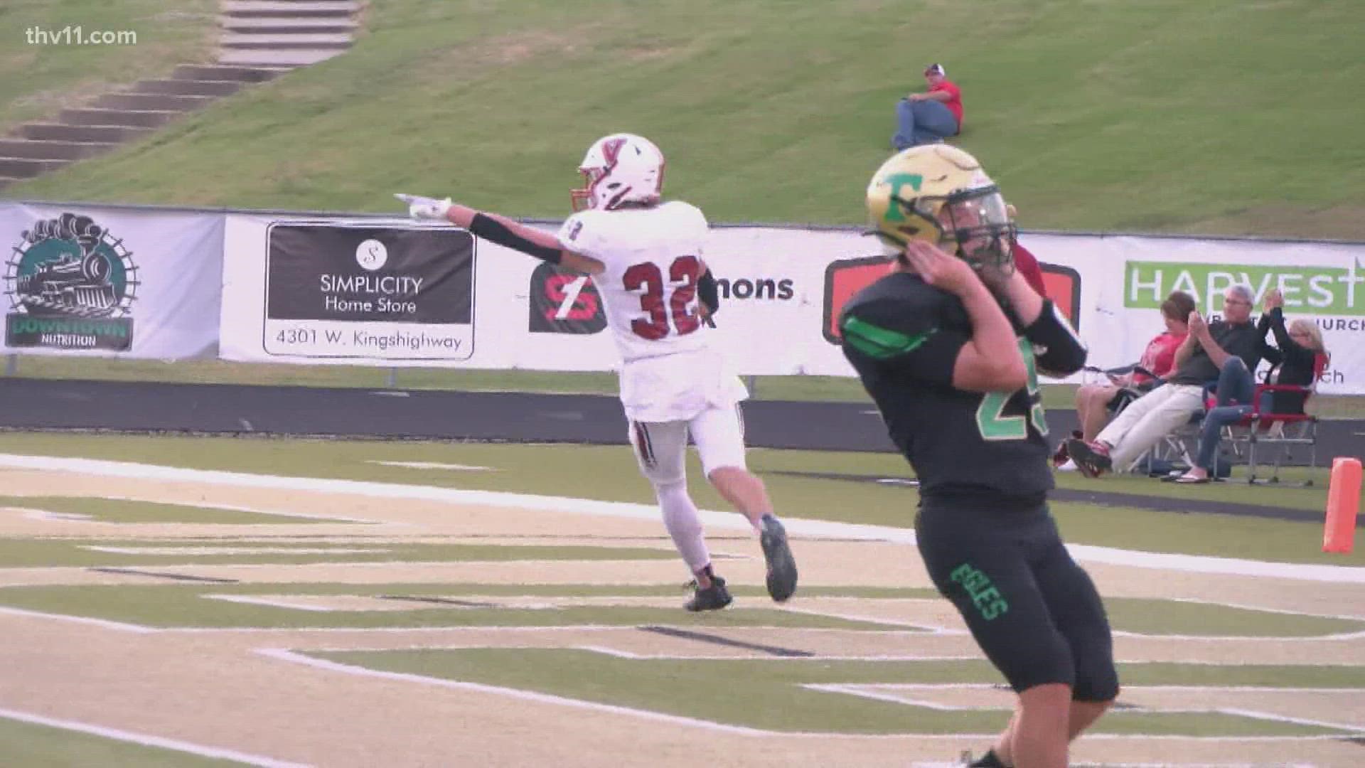 The Vilonia Eagles defeated the Green County Tech Eagles 55-17 in Vilonia's season opener