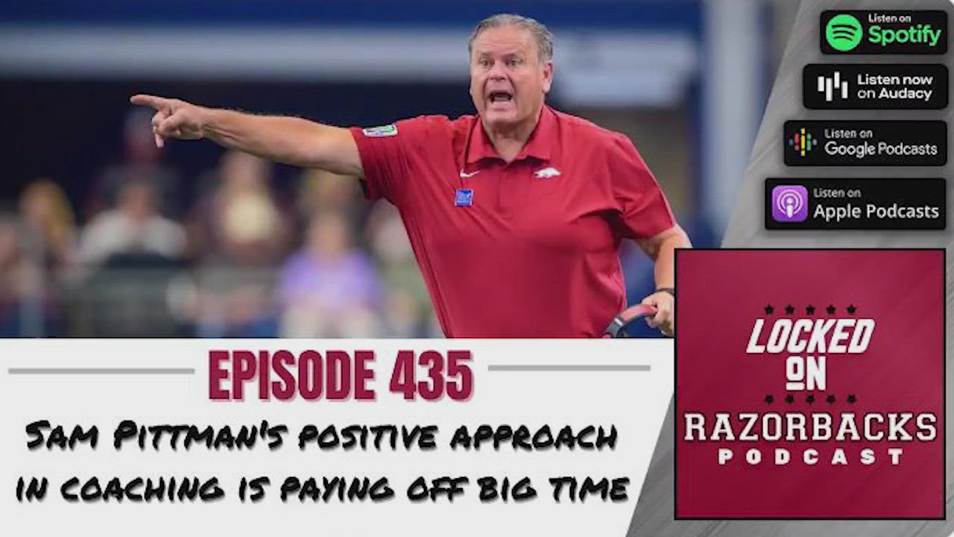 In this podcast, Nabors breaks down Sam Pittman’s positive approach to coaching and numbers to help Hog fans feel like they could upset Georgia.