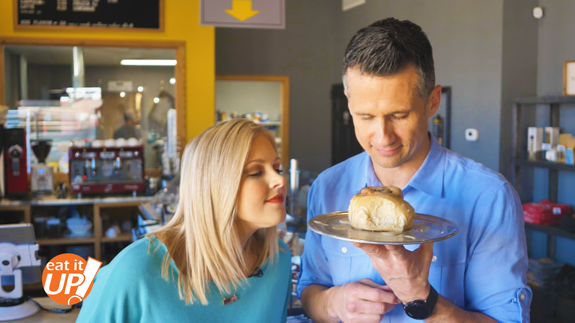 Massive cinnamon rolls made from scratch are some of the best in