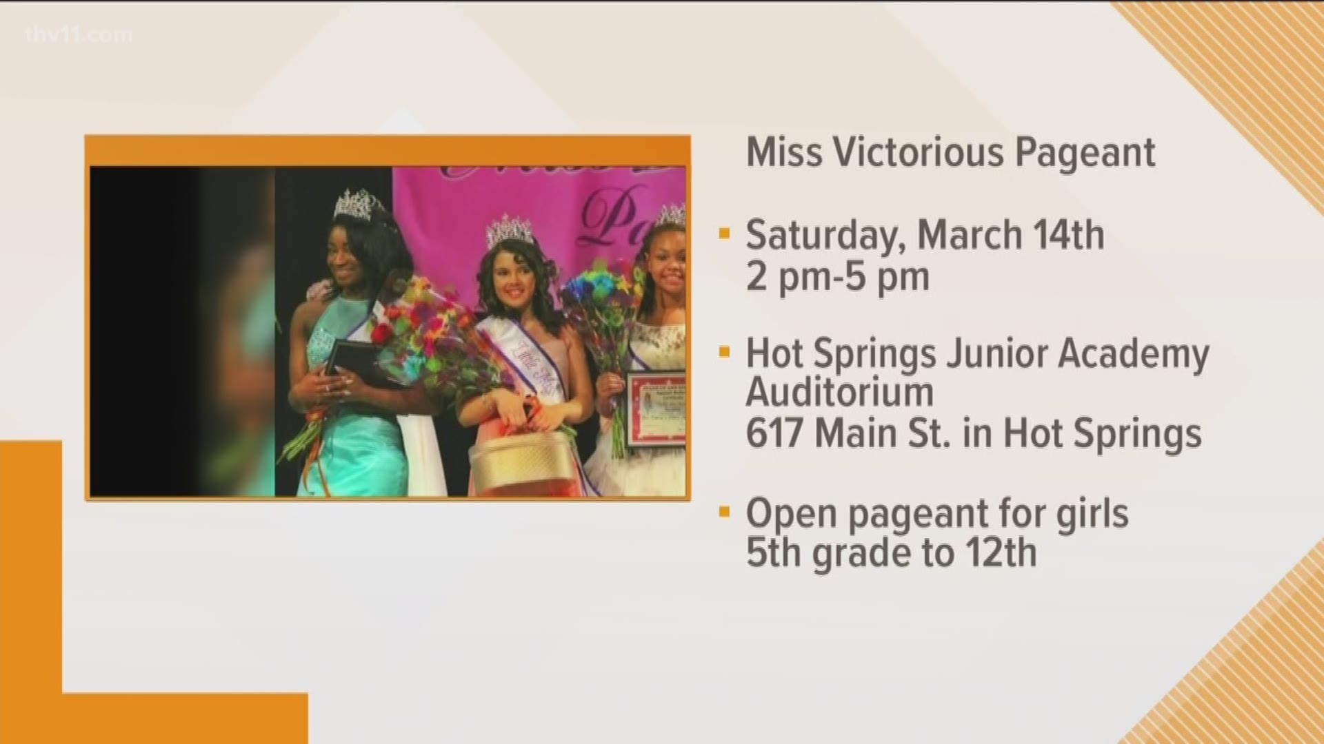 Get ready for the 6th Annual Miss Victorious Pageant. They need girls who want to make a difference in their school and community.