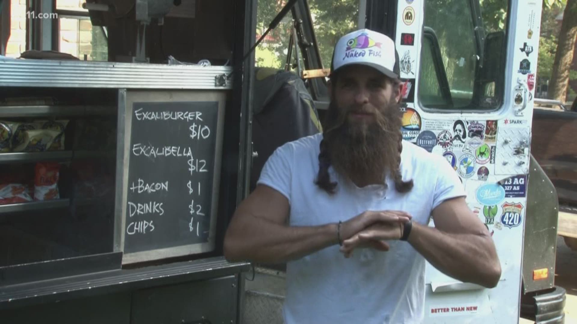 Kyle Pounders started his food truck business "Excaliburger" three years ago. He was traveling the country and serving burgers, but now he needs your help to feed victims of Hurricane Florence.