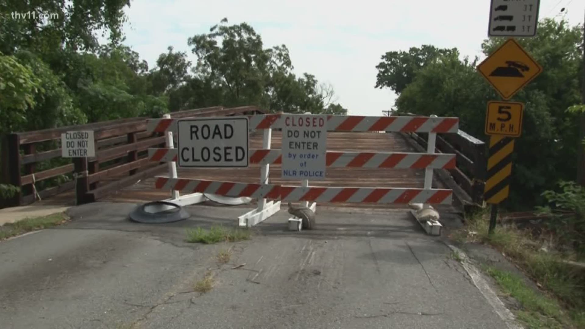A wooden bridge off 14th Street in North Little Rock has been shut down for two years now because its unique structure is considered dangerous.