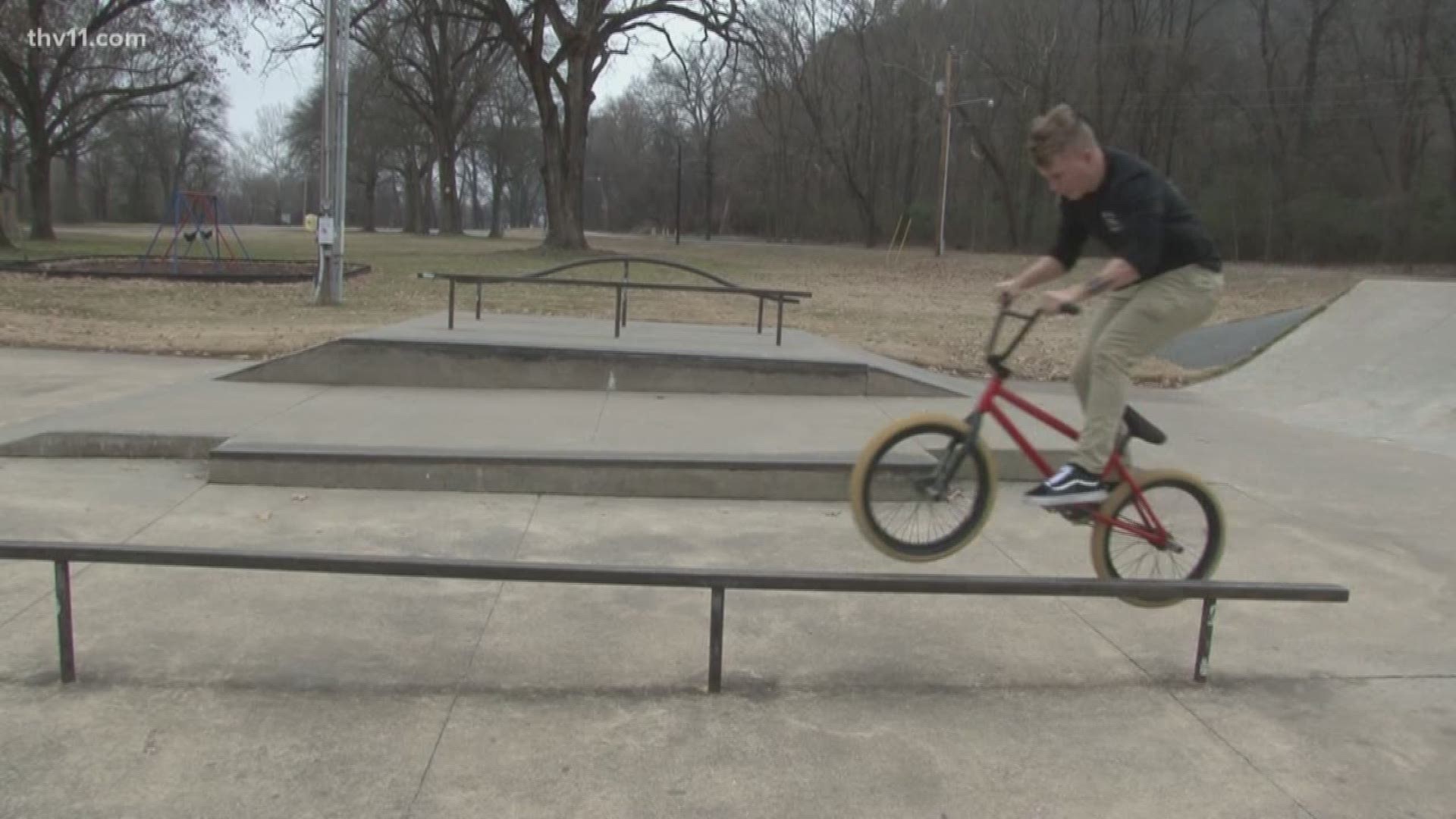 Cyclists are trying to reverse a rule that keeps them out of a North Little Rock skate park.