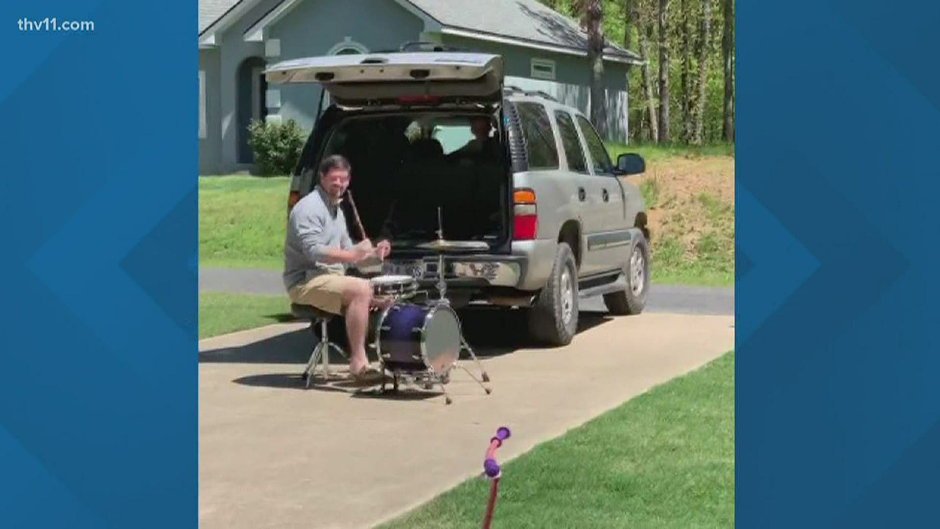 Mr. Moss brought the beats to 12-year-old Fisher Robinson's driveway.