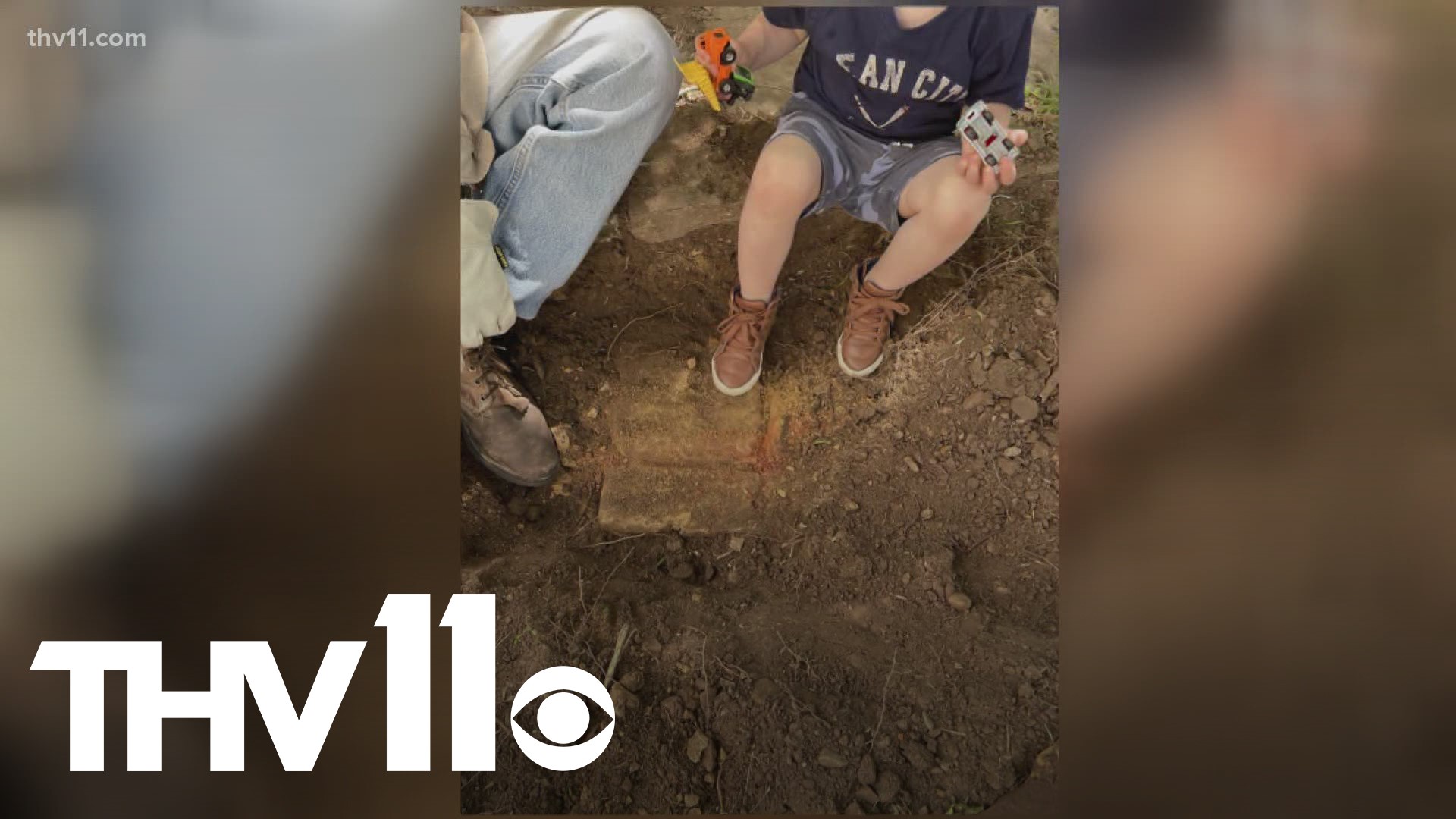 A family was doing some landscaping when they discovered five feet of foundation, a clue as to what remains from the Quapaw Quarter's past.