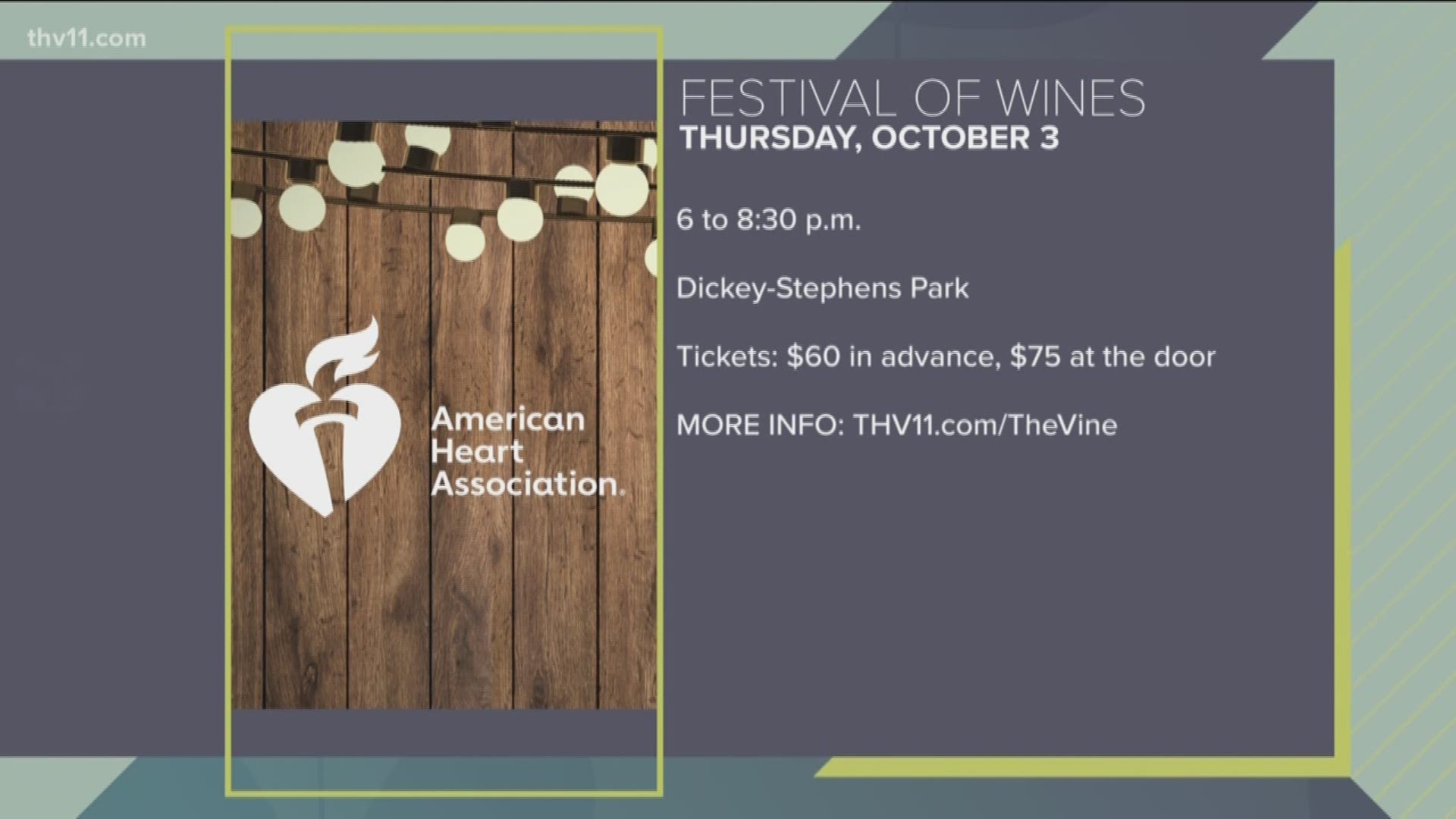 We are less than 2 weeks away from the American Heart Association's Festival of Wines.