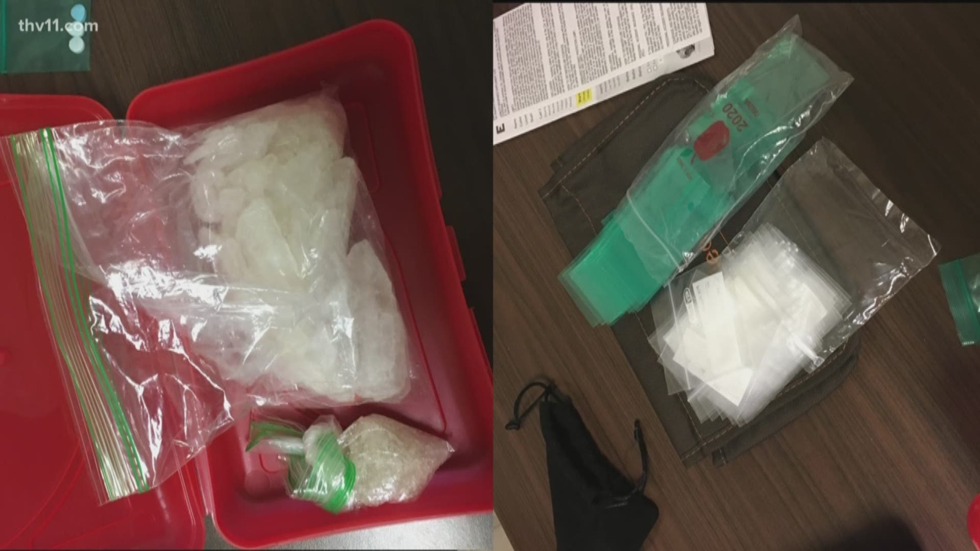 Police checked on a man passed out at a fast food joint, and ended up making a major meth bust.