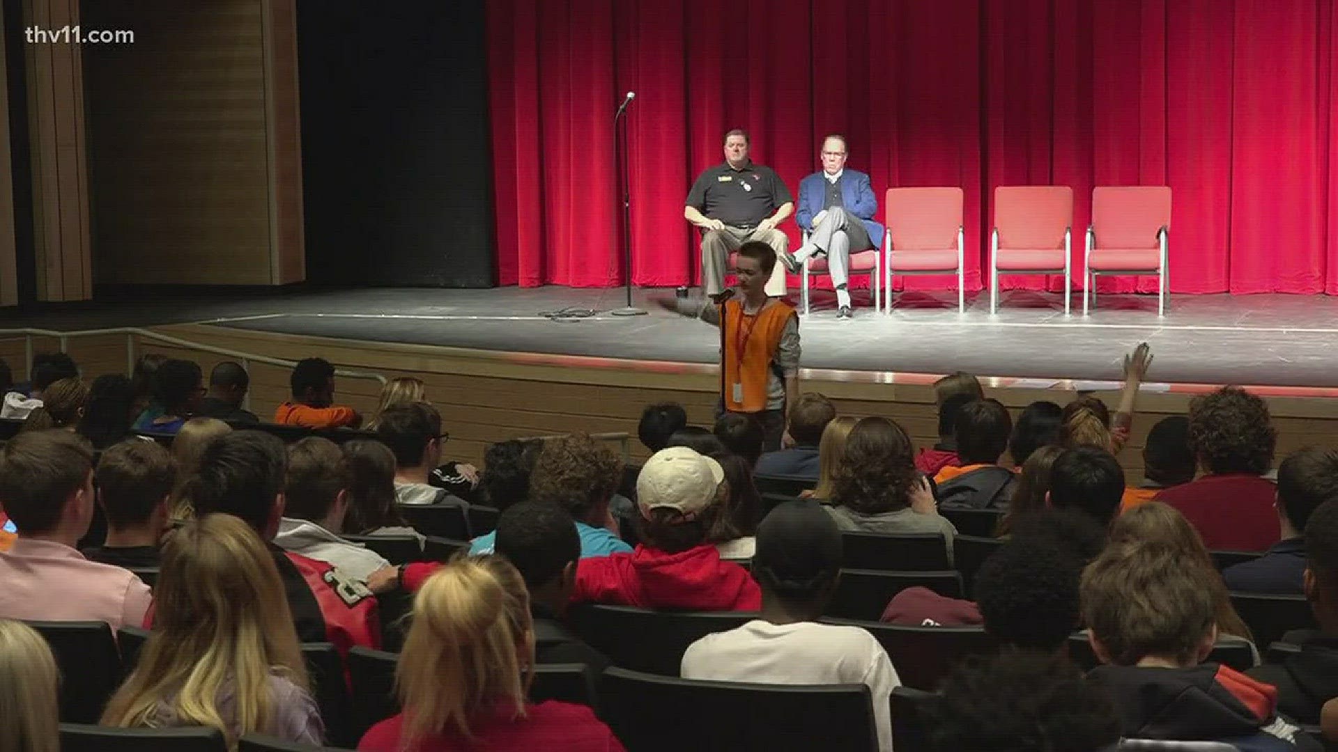 Rather than participate in the March 14 walk out that protested gun violence, Maumelle High students attended a student-led assembly where they discussed the issues.