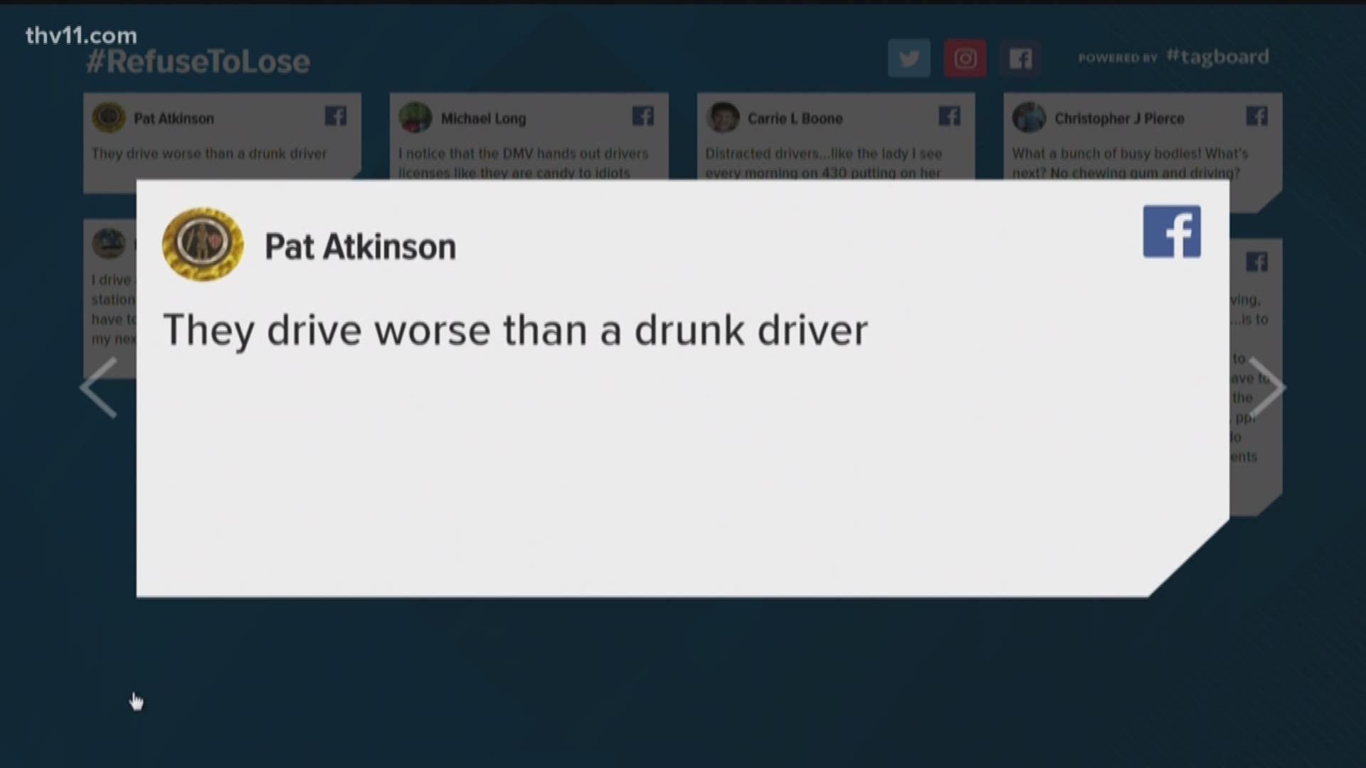 Rob Evans shows footage of numerous Arkansas drivers using their cell phones while driving.