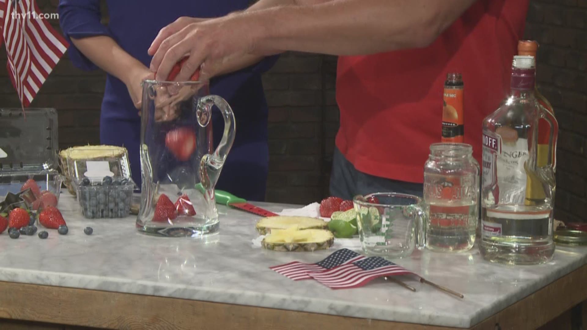COOL DOWN AND CELEBRATE THE HOLIDAYS WITH A HOMEMADE JULY 4TH SANGRIA. OUR HOME AND GARDEN EXPERT CHRIS H. OSLEN SAYS HE'S GOT THE ULTIMATE RECIPE.