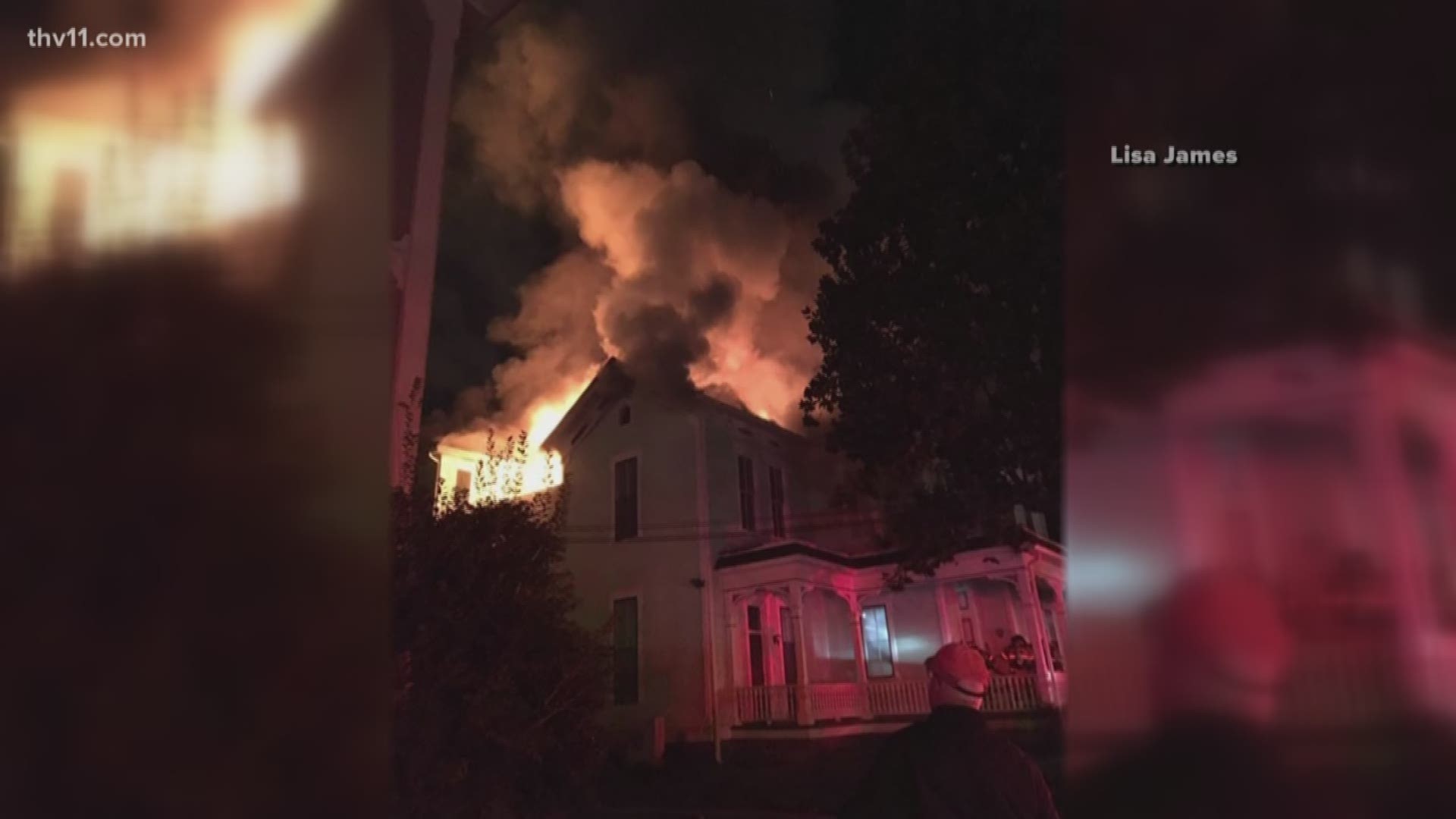 Several people are displaced after a little rock apartment building went up in flames last night.