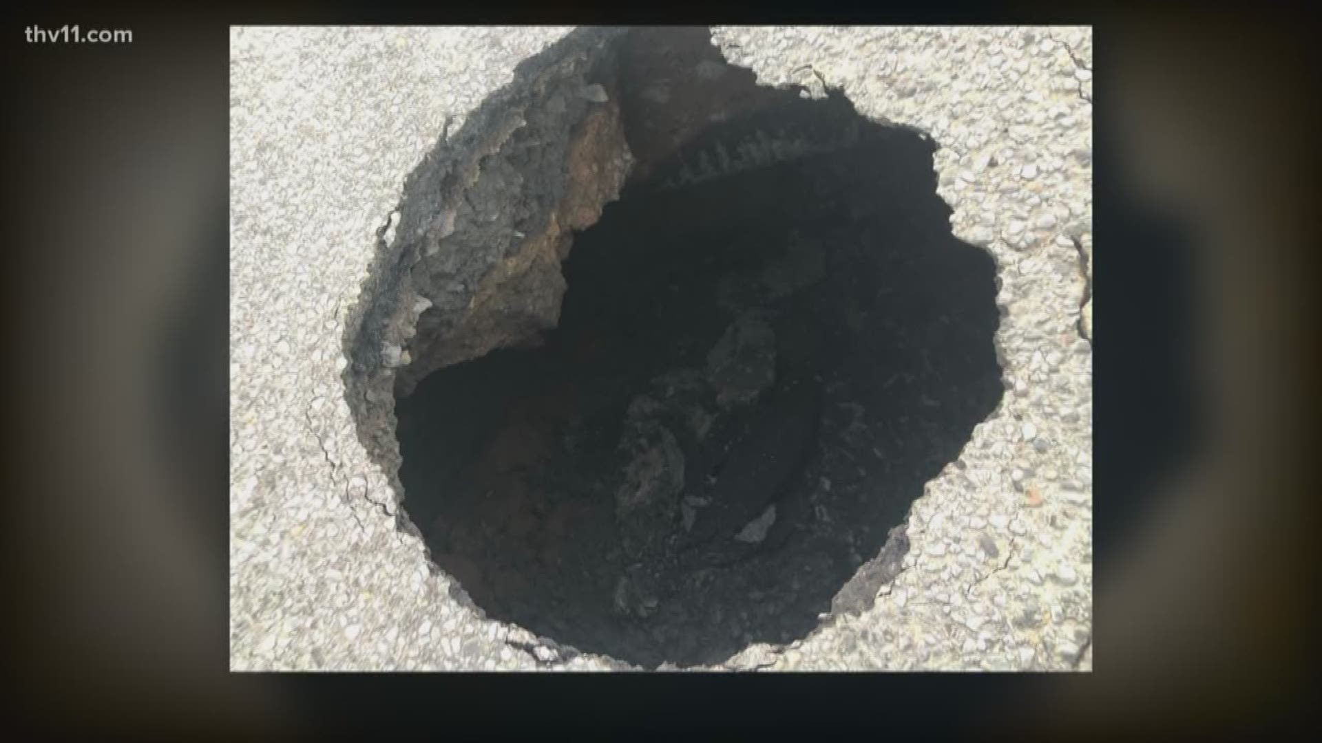 A sinkhole has caused quite a headache in the city of roundabouts.