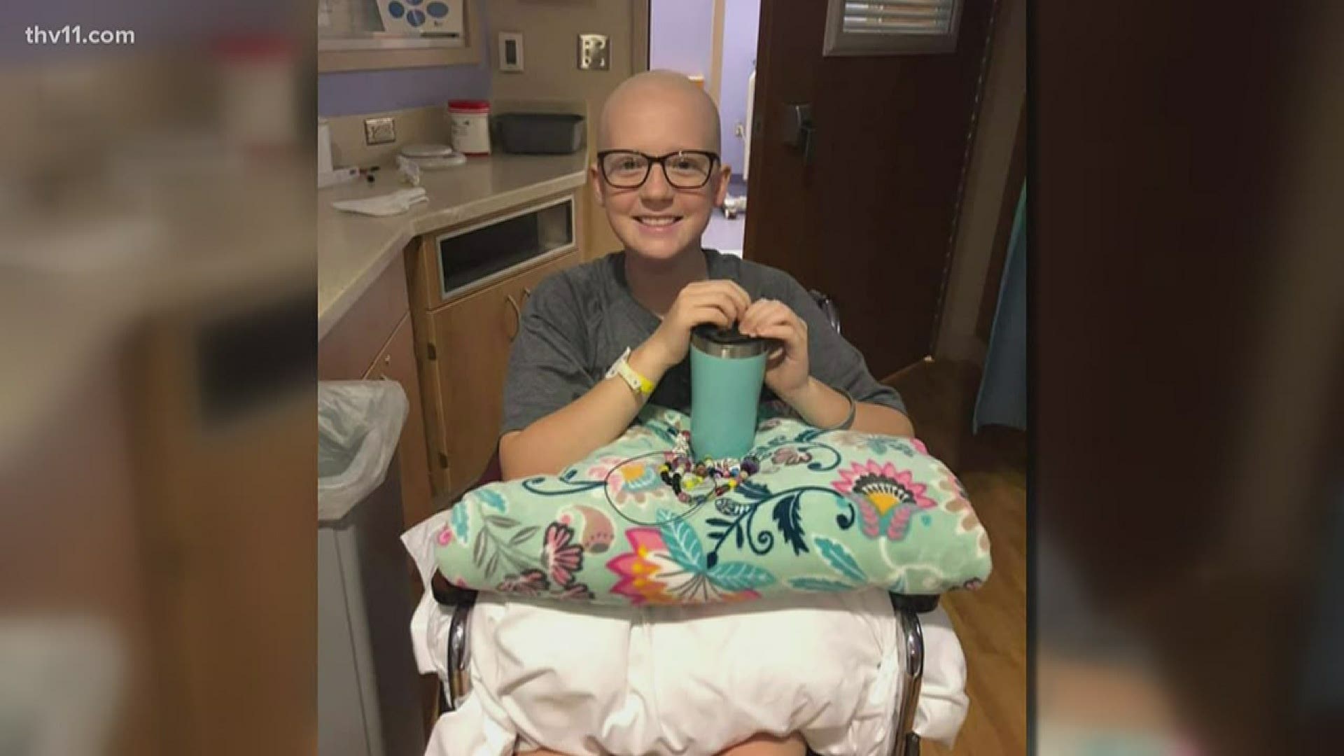 Hailey Carney, a Mayflower teen with a rare form of bone cancer, is having surgery next week. The community came together to wish her well.