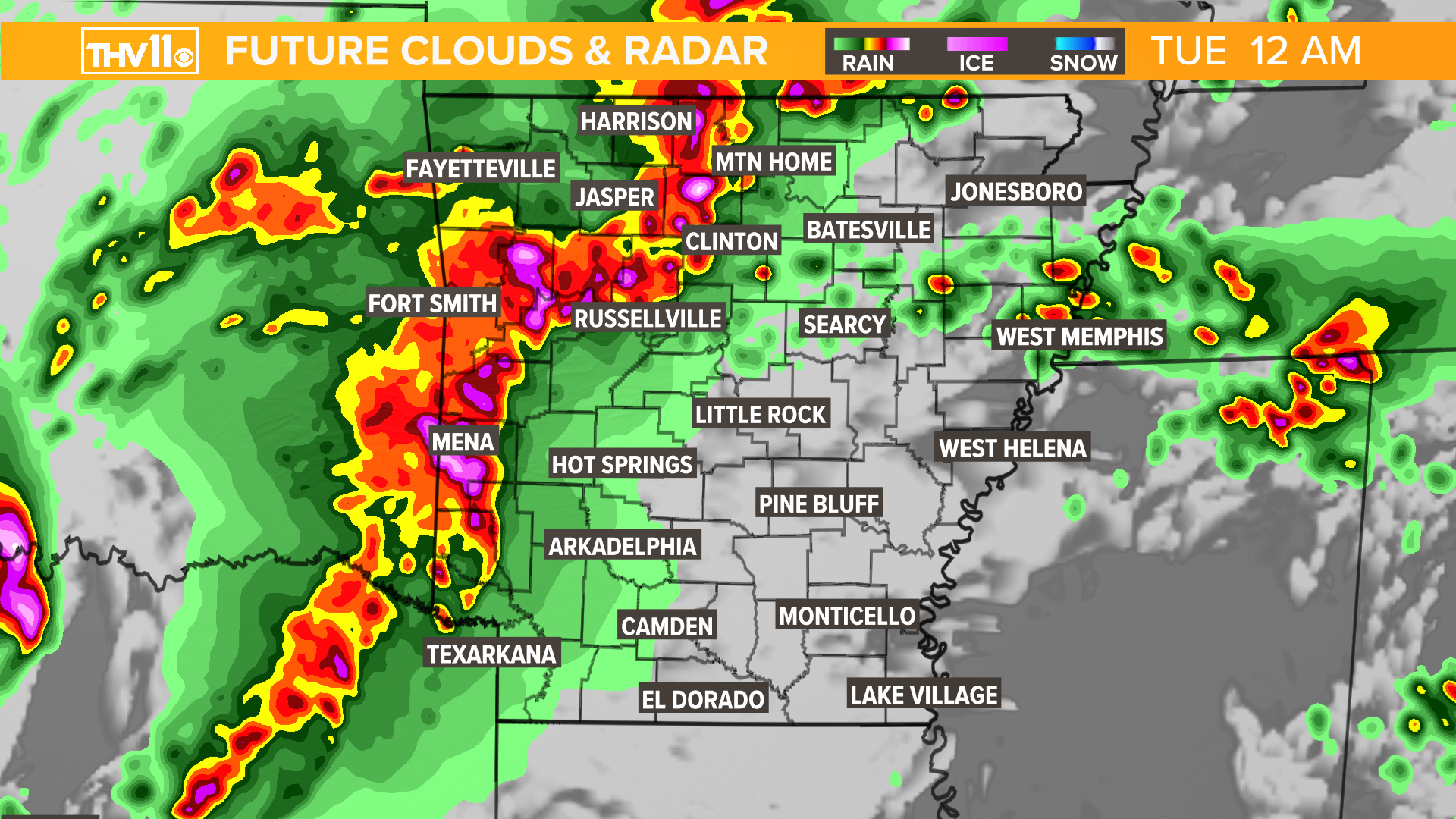 Severe weather possible across Arkansas Monday, Tuesday